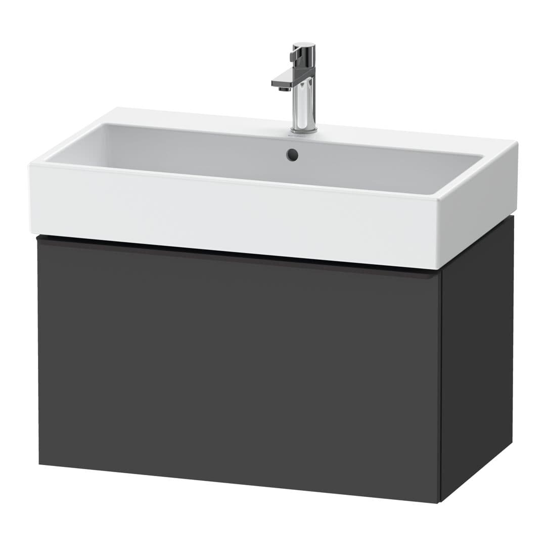 Duravit D-Neo – Έπιπλο Νιπτήρα – 784 mm, 1 συρτάρι, νιπτήρας κέντρο, 784 x 442 x 440 mm, Diamond black Matt – Graphite Matt, Decor (DE42730BD490000)