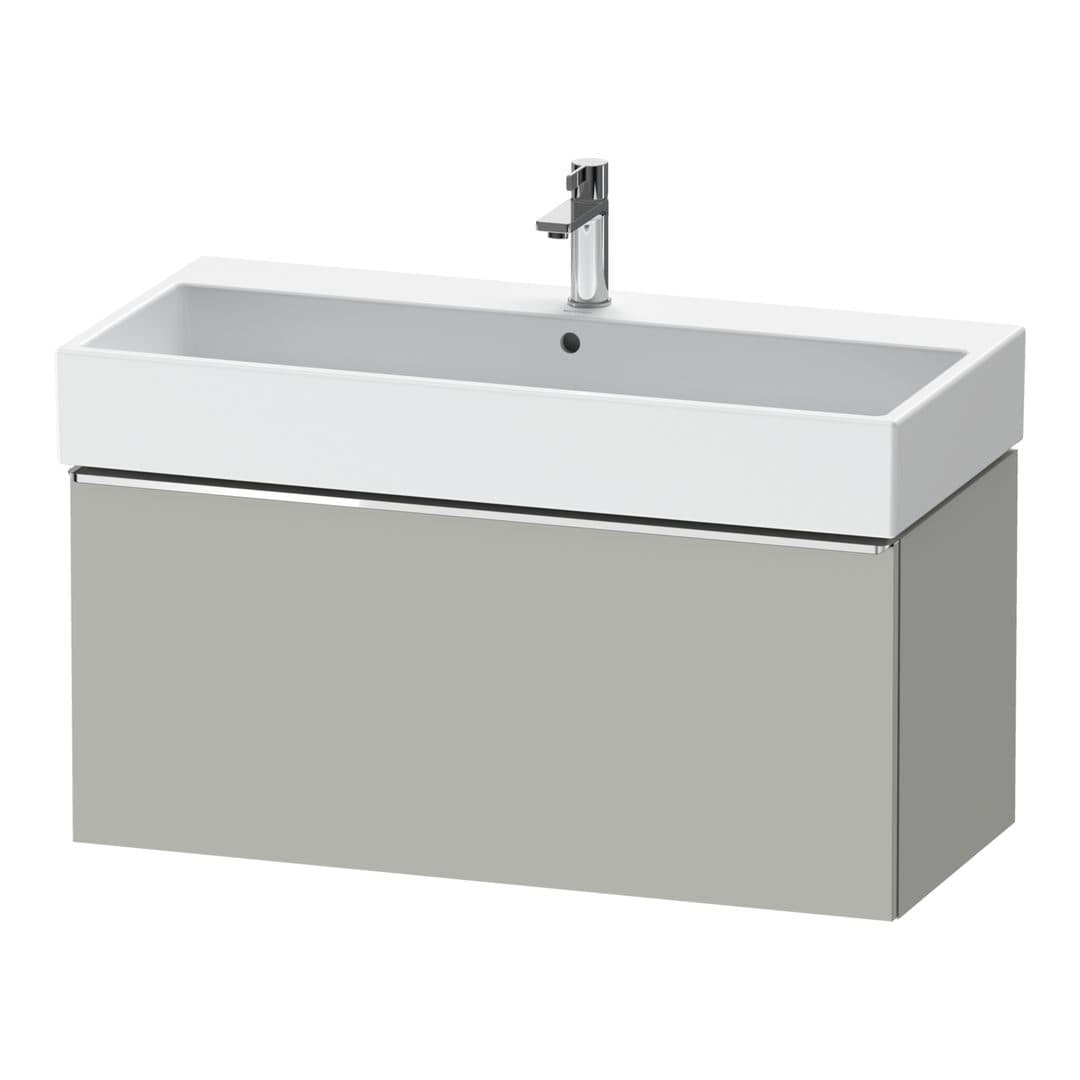 Duravit D-Neo – Έπιπλο Νιπτήρα – 984 mm, 1 συρτάρι, νιπτήρας κέντρο, 984 x 442 x 440 mm, Chrome High Gloss – Concrete grey Matt, Decor (DE4274010070000)