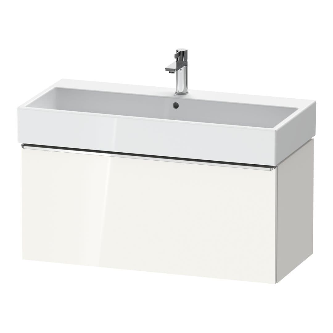 Duravit D-Neo – Έπιπλο Νιπτήρα – 984 mm, 1 συρτάρι, νιπτήρας κέντρο, 984 x 442 x 440 mm, Chrome High Gloss – White High Gloss, Decor (DE4274010220000)