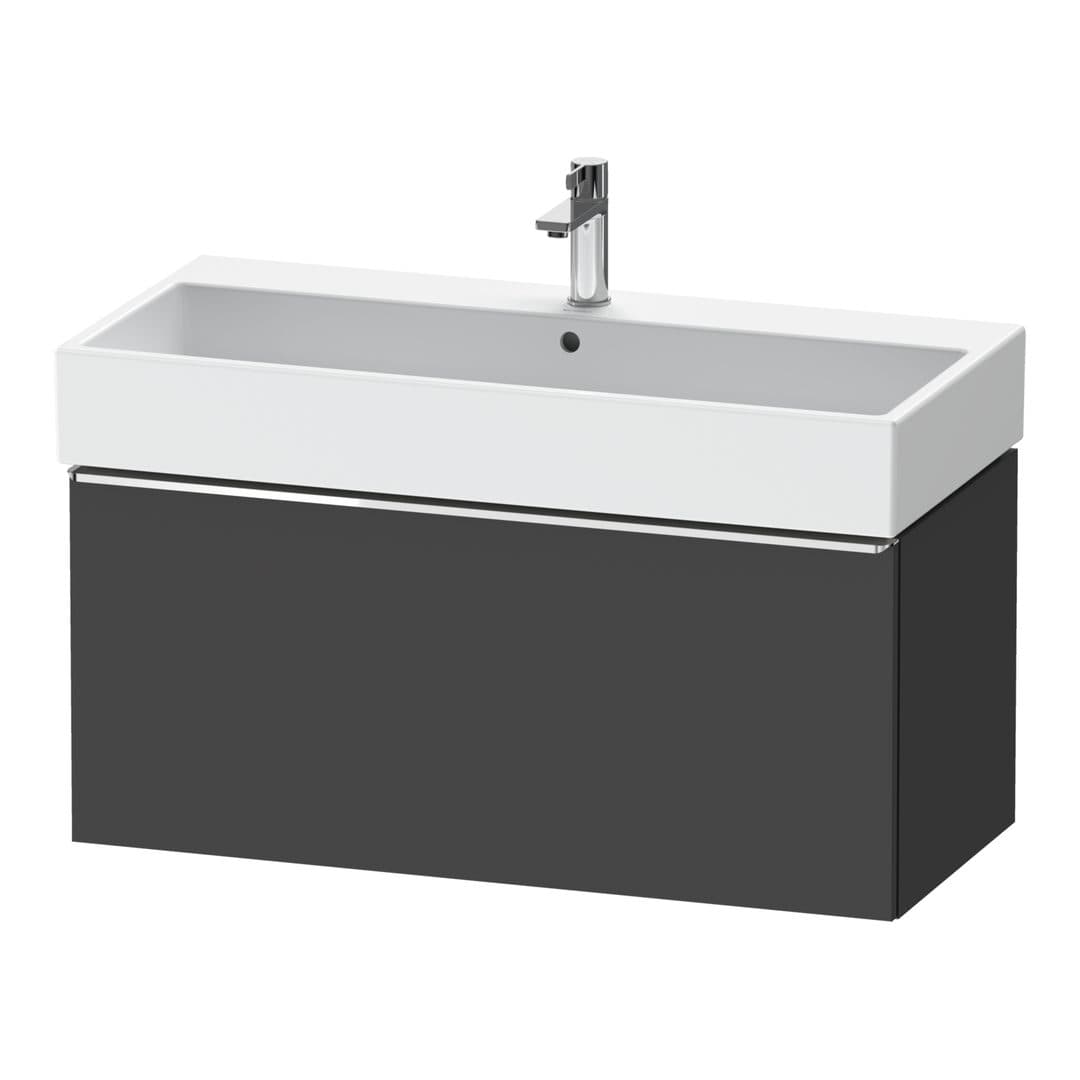 Duravit D-Neo – Έπιπλο Νιπτήρα – 984 mm, 1 συρτάρι, νιπτήρας κέντρο, 984 x 442 x 440 mm, Chrome High Gloss – Graphite Matt, Decor (DE4274010490000)