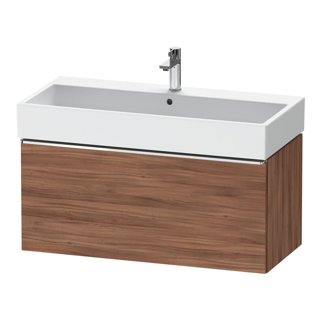 Duravit D-Neo – Έπιπλο Νιπτήρα – 984 mm, 1 συρτάρι, νιπτήρας κέντρο, 984 x 442 x 440 mm, Chrome High Gloss – Walnut Matt, Decor (DE4274010790000)