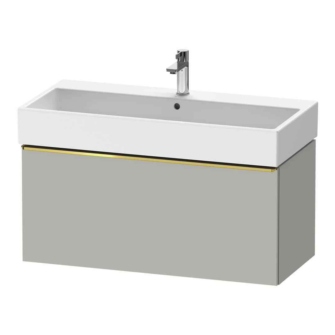 Duravit D-Neo – Έπιπλο Νιπτήρα – 984 mm, 1 συρτάρι, νιπτήρας κέντρο, 984 x 442 x 440 mm, Gold Polished – Concrete grey Matt, Decor (DE4274034070000)