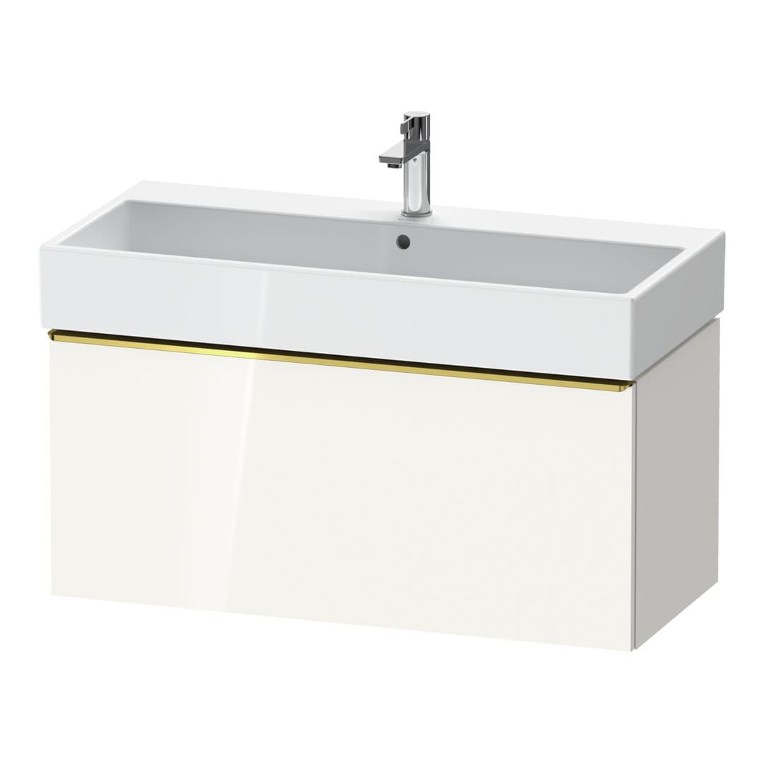 Duravit D-Neo – Έπιπλο Νιπτήρα – 984 mm, 1 συρτάρι, νιπτήρας κέντρο, 984 x 442 x 440 mm, Gold Polished – White High Gloss, Decor (DE4274034220000)