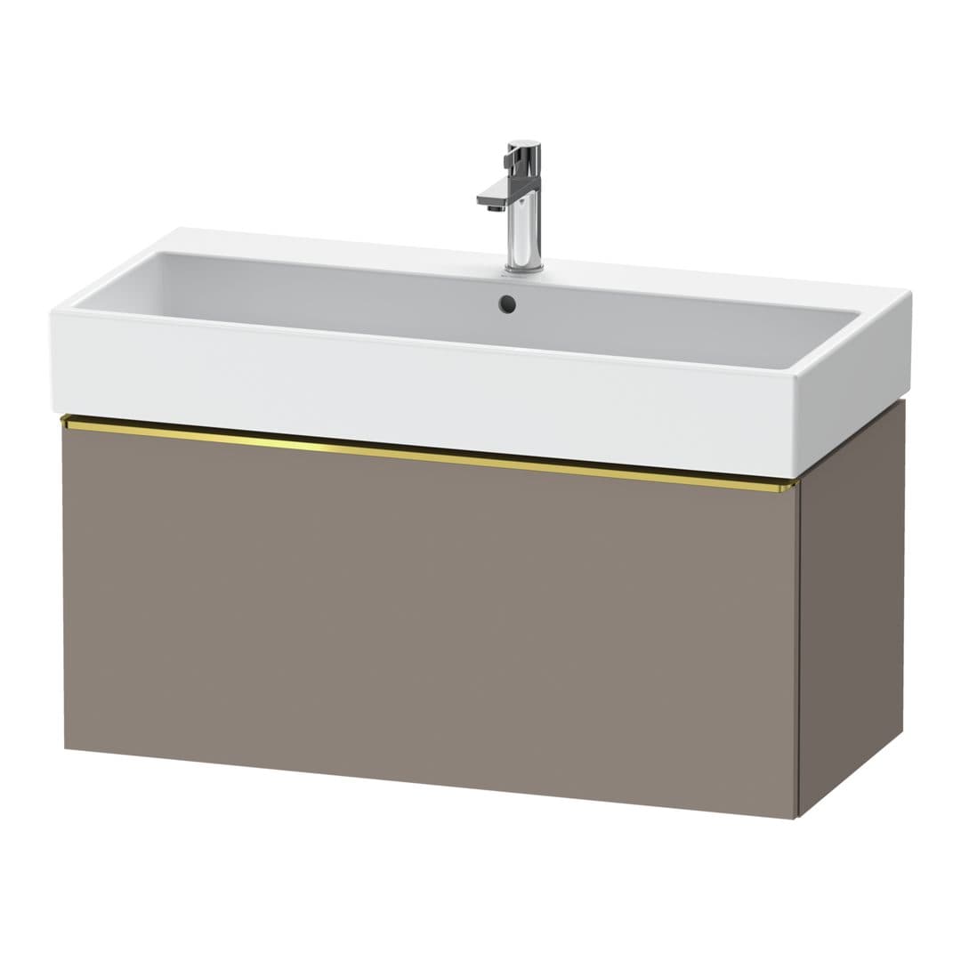 Duravit D-Neo – Έπιπλο Νιπτήρα – 984 mm, 1 συρτάρι, νιπτήρας κέντρο, 984 x 442 x 440 mm, Gold Polished – Basalte Matt, Decor (DE4274034430000)