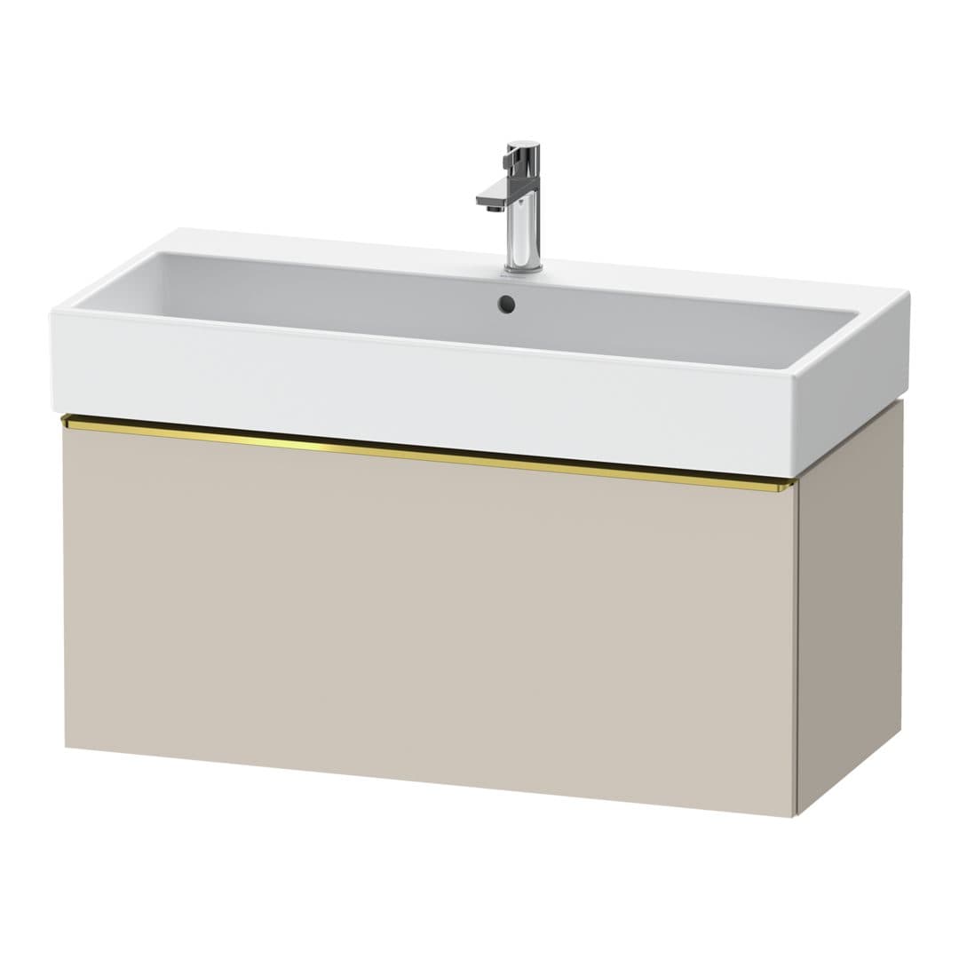 Duravit D-Neo – Έπιπλο Νιπτήρα – 984 mm, 1 συρτάρι, νιπτήρας κέντρο, 984 x 442 x 440 mm, Gold Polished – Taupe Matt, Decor (DE4274034910000)