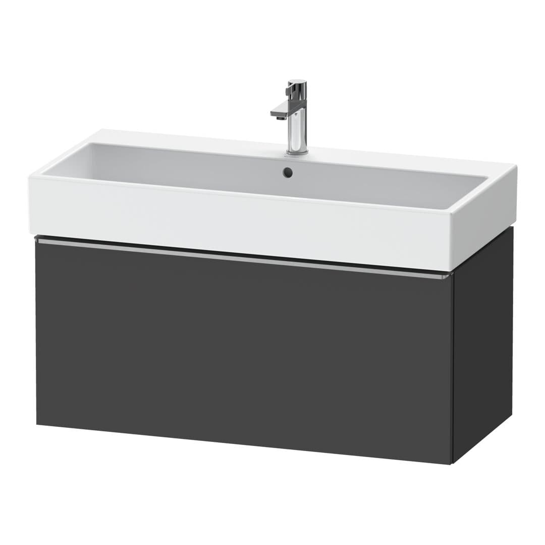 Duravit D-Neo – Έπιπλο Νιπτήρα – 984 mm, 1 συρτάρι, νιπτήρας κέντρο, 984 x 442 x 440 mm, Stainless steel Brushed – Graphite Matt, Decor (DE4274070490000)