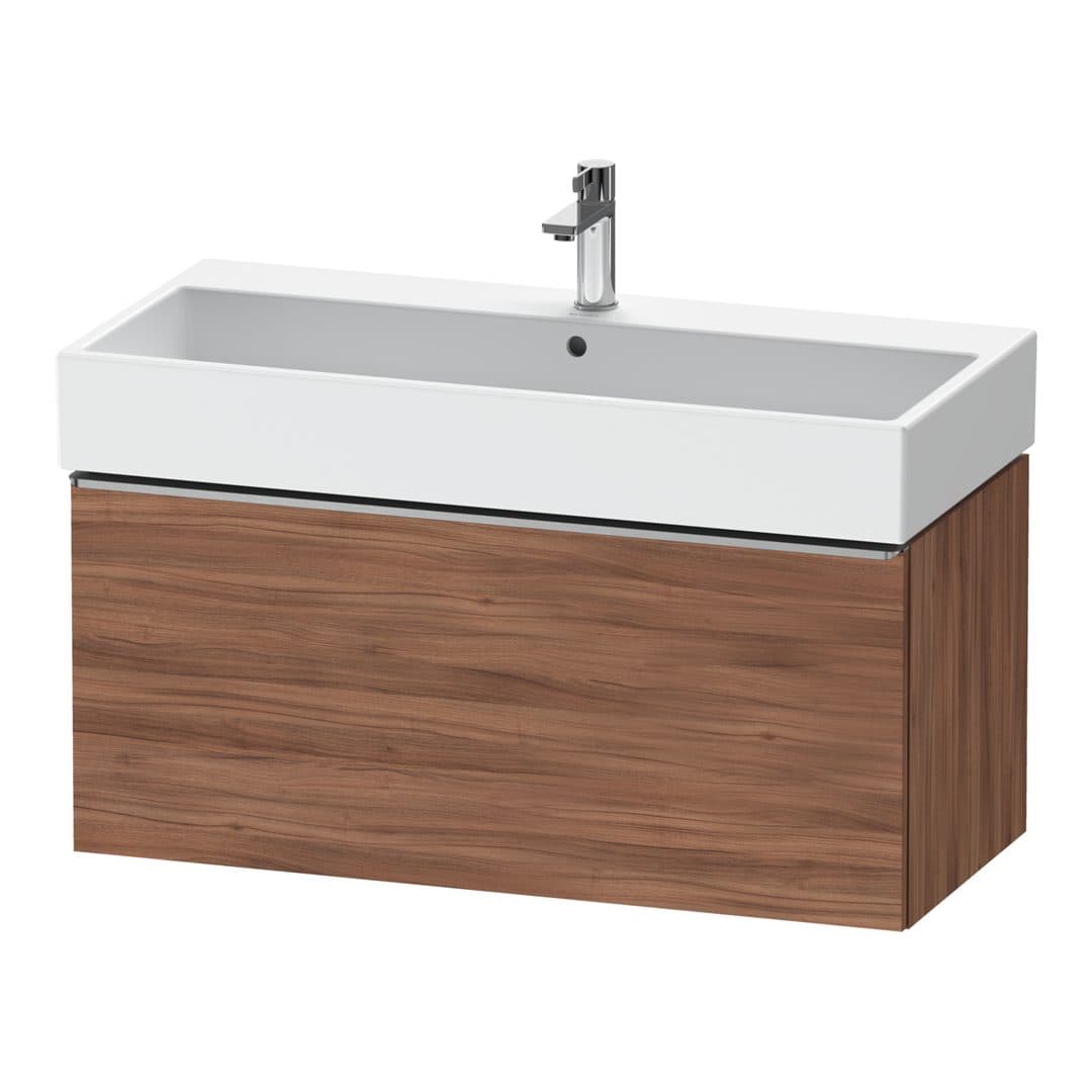 Duravit D-Neo – Έπιπλο Νιπτήρα – 984 mm, 1 συρτάρι, νιπτήρας κέντρο, 984 x 442 x 440 mm, Stainless steel Brushed – Walnut Matt, Decor (DE4274070790000)