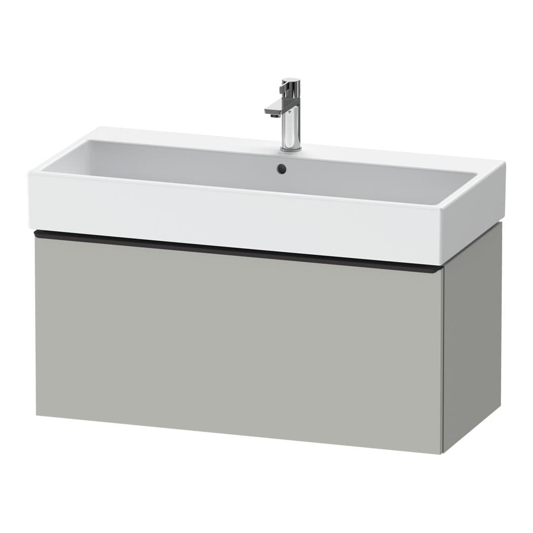 Duravit D-Neo – Έπιπλο Νιπτήρα – 984 mm, 1 συρτάρι, νιπτήρας κέντρο, 984 x 442 x 440 mm, Diamond black Matt – Concrete grey Matt, Decor (DE42740BD070000)