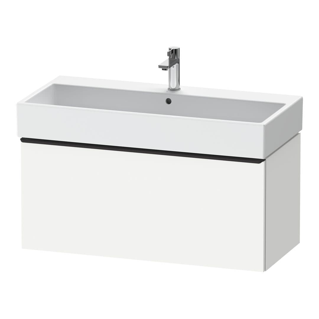 Duravit D-Neo – Έπιπλο Νιπτήρα – 984 mm, 1 συρτάρι, νιπτήρας κέντρο, 984 x 442 x 440 mm, Diamond black Matt – White Matt, Decor (DE42740BD180000)