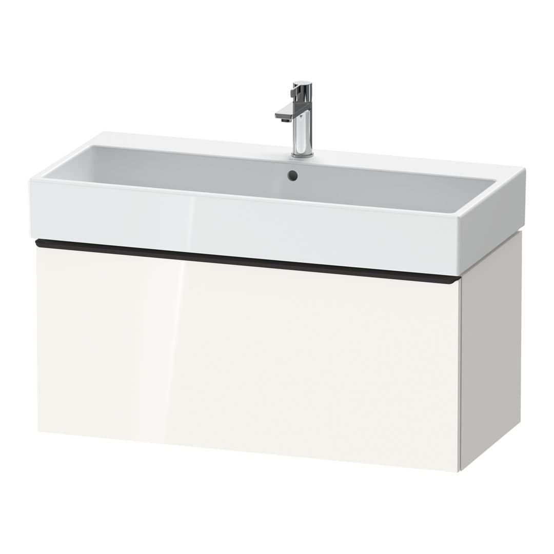 Duravit D-Neo – Έπιπλο Νιπτήρα – 984 mm, 1 συρτάρι, νιπτήρας κέντρο, 984 x 442 x 440 mm, Diamond black Matt – White High Gloss, Decor (DE42740BD220000)