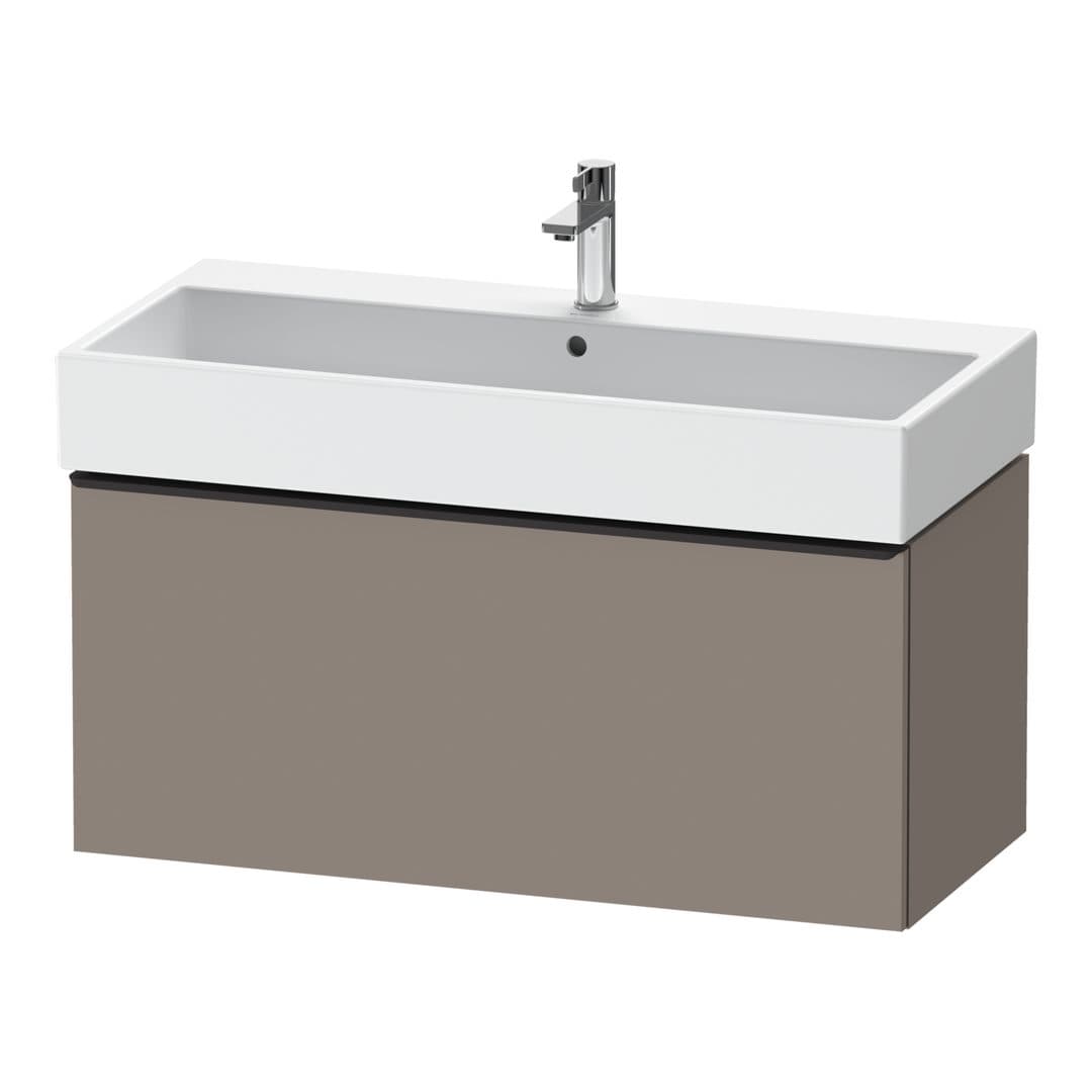 Duravit D-Neo – Έπιπλο Νιπτήρα – 984 mm, 1 συρτάρι, νιπτήρας κέντρο, 984 x 442 x 440 mm, Diamond black Matt – Basalte Matt, Decor (DE42740BD430000)