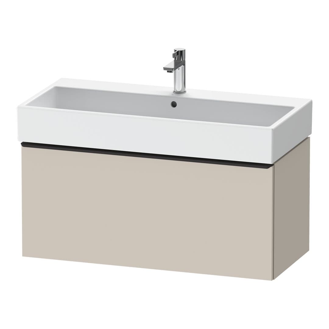 Duravit D-Neo – Έπιπλο Νιπτήρα – 984 mm, 1 συρτάρι, νιπτήρας κέντρο, 984 x 442 x 440 mm, Diamond black Matt – Taupe Matt, Decor (DE42740BD910000)