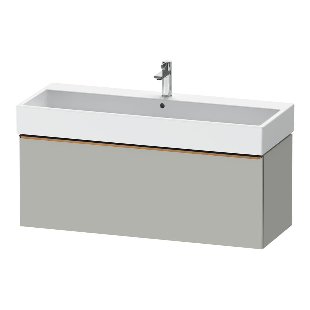Duravit D-Neo – Έπιπλο Νιπτήρα – 1184 mm, 1 συρτάρι, νιπτήρας κέντρο, 1184 x 442 x 440 mm, Bronze Brushed – Concrete grey Matt, Decor (DE4275004070000)