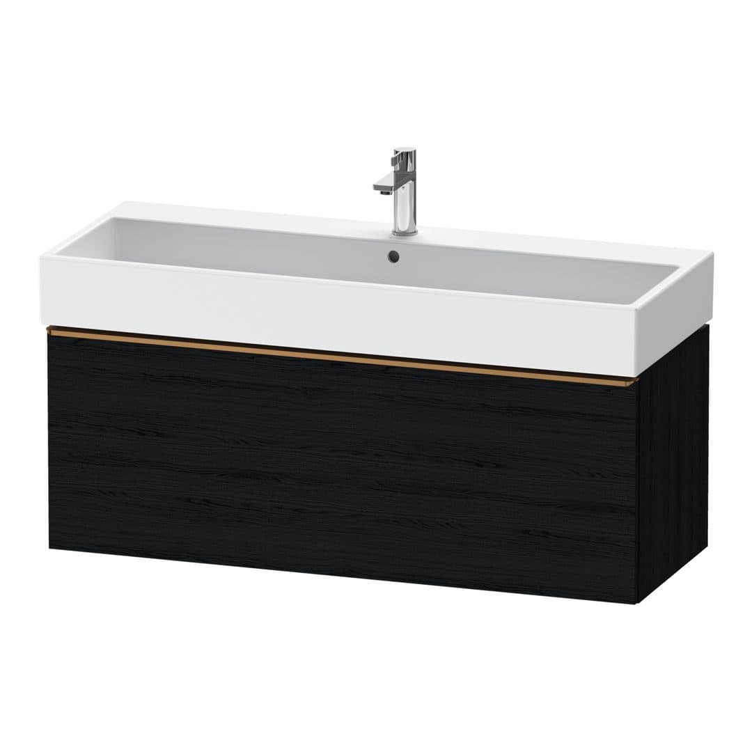 Duravit D-Neo – Έπιπλο Νιπτήρα – 1184 mm, 1 συρτάρι, νιπτήρας κέντρο, 1184 x 442 x 440 mm, Bronze Brushed – Black oak Matt, Decor (DE4275004160000)
