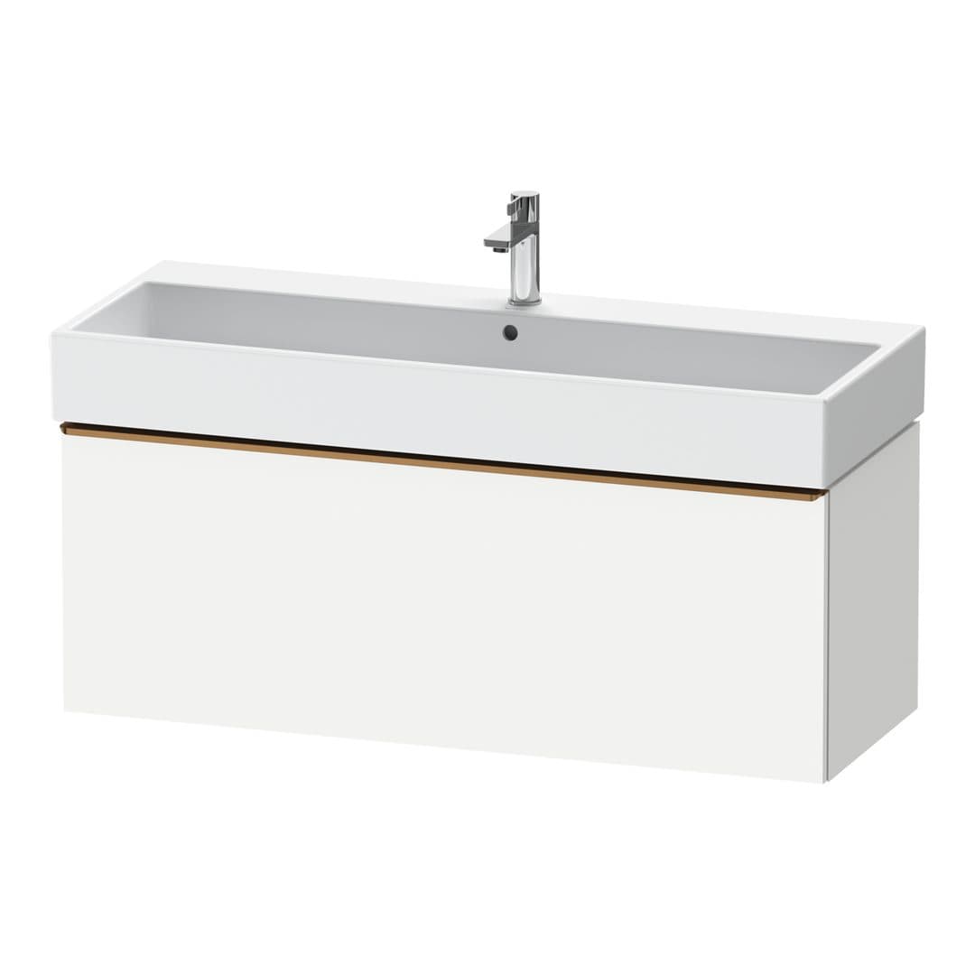 Duravit D-Neo – Έπιπλο Νιπτήρα – 1184 mm, 1 συρτάρι, νιπτήρας κέντρο, 1184 x 442 x 440 mm, Bronze Brushed – White Matt, Decor (DE4275004180000)