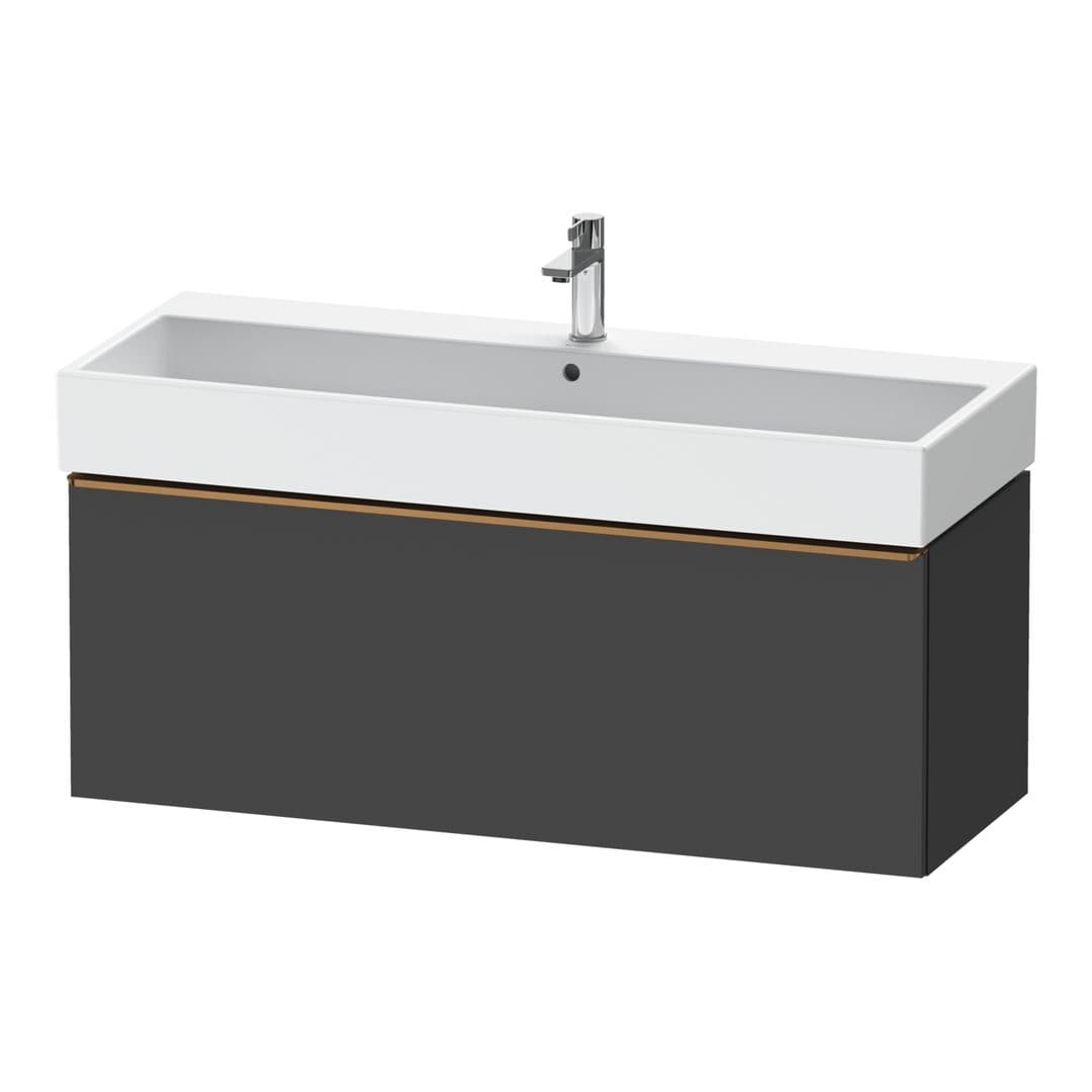 Duravit D-Neo – Έπιπλο Νιπτήρα – 1184 mm, 1 συρτάρι, νιπτήρας κέντρο, 1184 x 442 x 440 mm, Bronze Brushed – Graphite Matt, Decor (DE4275004490000)