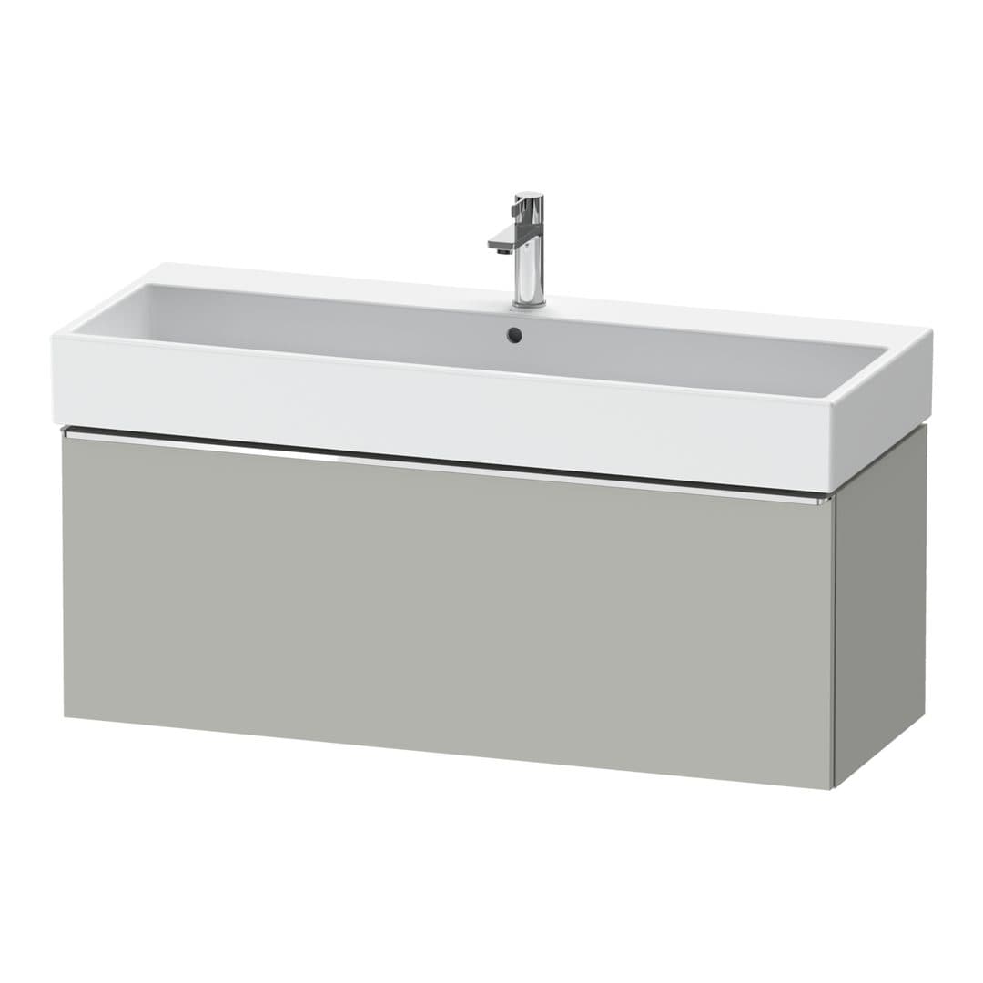 Duravit D-Neo – Έπιπλο Νιπτήρα – 1184 mm, 1 συρτάρι, νιπτήρας κέντρο, 1184 x 442 x 440 mm, Chrome High Gloss – Concrete grey Matt, Decor (DE4275010070000)