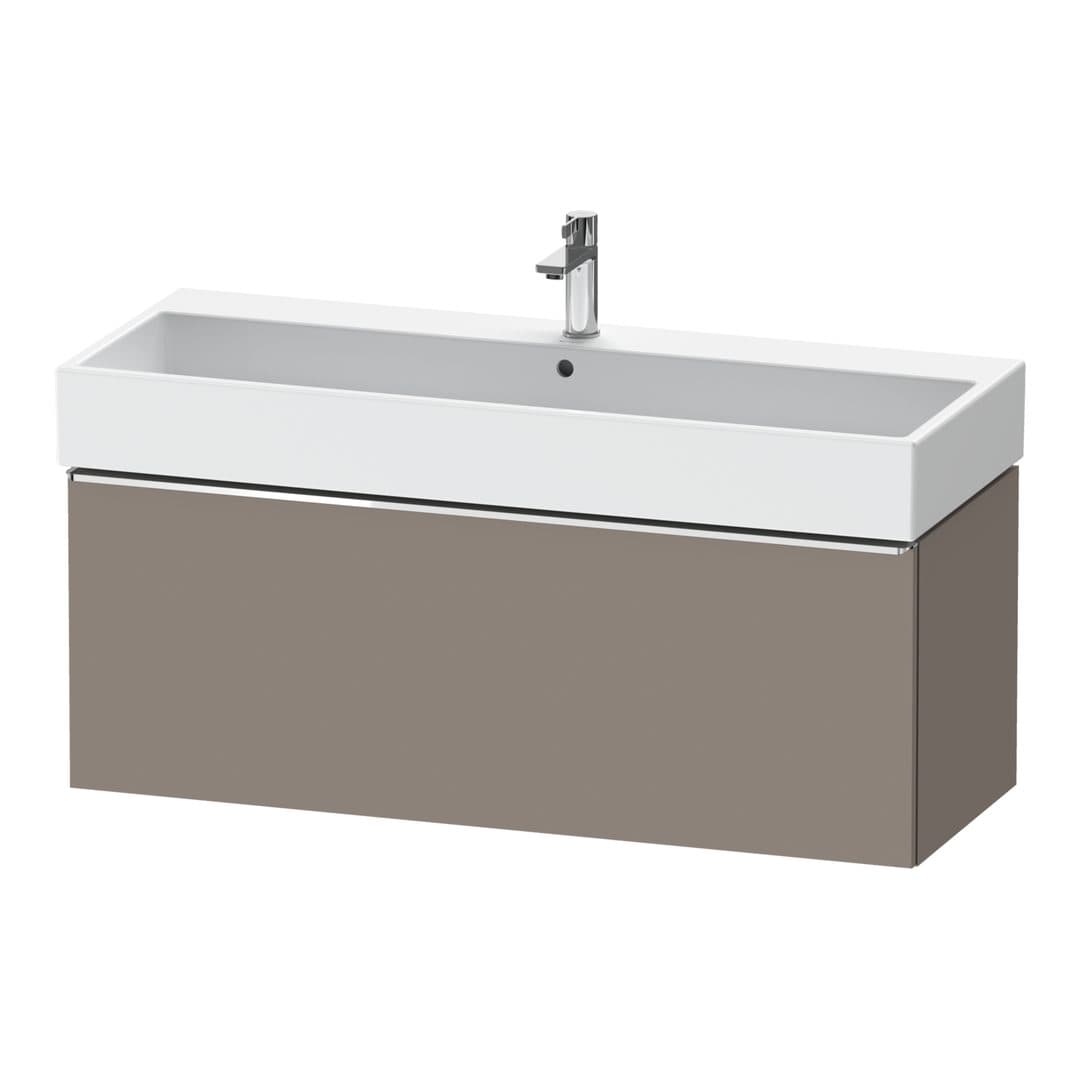 Duravit D-Neo – Έπιπλο Νιπτήρα – 1184 mm, 1 συρτάρι, νιπτήρας κέντρο, 1184 x 442 x 440 mm, Chrome High Gloss – Basalte Matt, Decor (DE4275010430000)