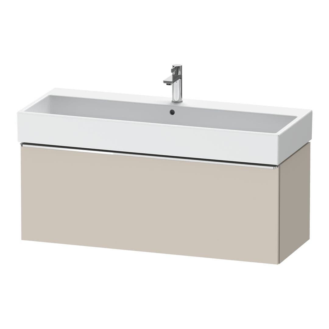 Duravit D-Neo – Έπιπλο Νιπτήρα – 1184 mm, 1 συρτάρι, νιπτήρας κέντρο, 1184 x 442 x 440 mm, Chrome High Gloss – Taupe Matt, Decor (DE4275010910000)