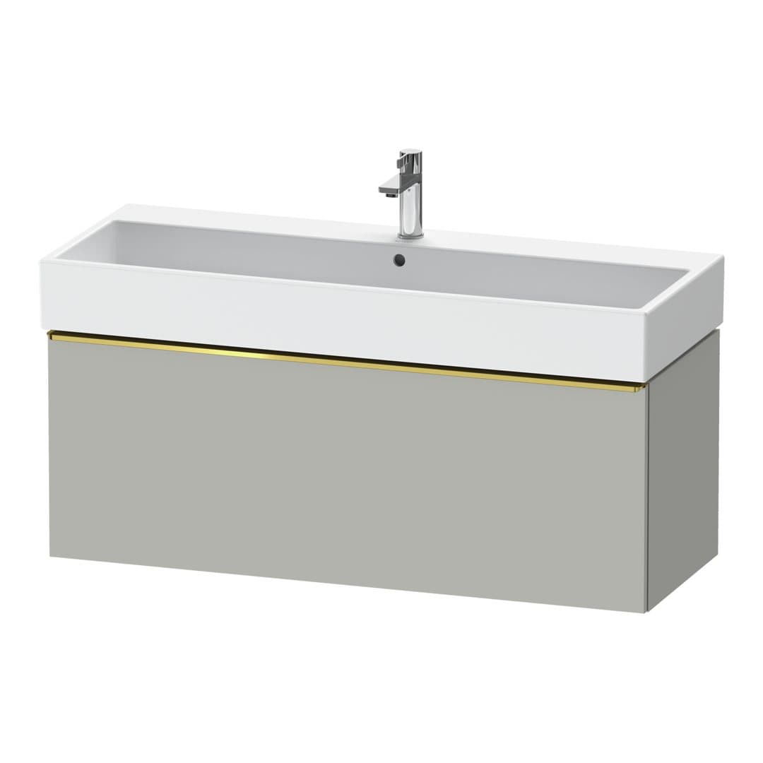 Duravit D-Neo – Έπιπλο Νιπτήρα – 1184 mm, 1 συρτάρι, νιπτήρας κέντρο, 1184 x 442 x 440 mm, Gold Polished – Concrete grey Matt, Decor (DE4275034070000)