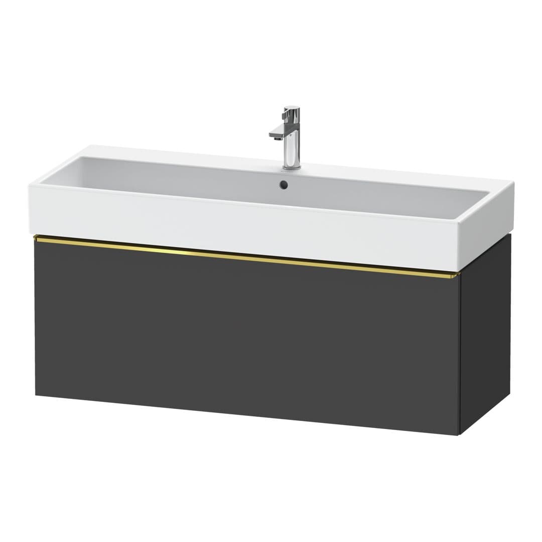 Duravit D-Neo – Έπιπλο Νιπτήρα – 1184 mm, 1 συρτάρι, νιπτήρας κέντρο, 1184 x 442 x 440 mm, Gold Polished – Graphite Matt, Decor (DE4275034490000)