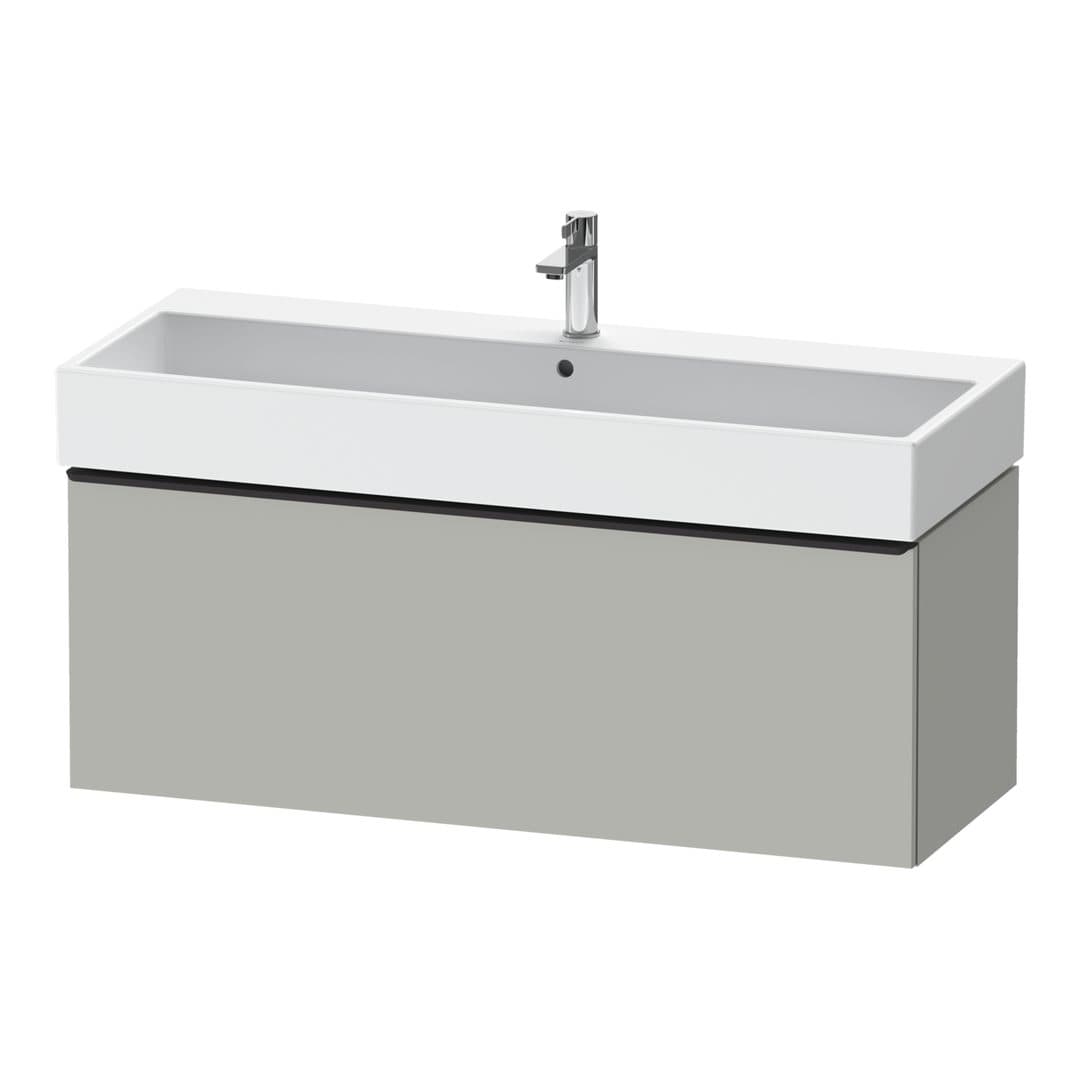 Duravit D-Neo – Έπιπλο Νιπτήρα – 1184 mm, 1 συρτάρι, νιπτήρας κέντρο, 1184 x 442 x 440 mm, Diamond black Matt – Concrete grey Matt, Decor (DE42750BD070000)