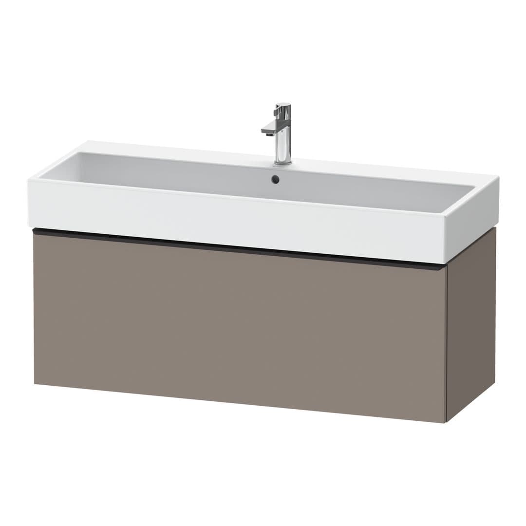 Duravit D-Neo – Έπιπλο Νιπτήρα – 1184 mm, 1 συρτάρι, νιπτήρας κέντρο, 1184 x 442 x 440 mm, Diamond black Matt – Basalte Matt, Decor (DE42750BD430000)