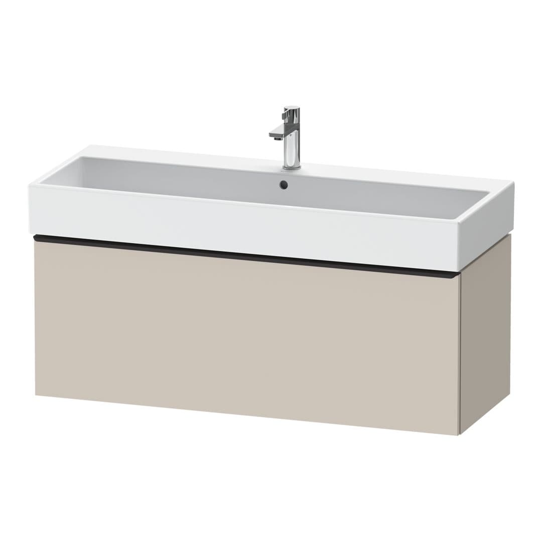 Duravit D-Neo – Έπιπλο Νιπτήρα – 1184 mm, 1 συρτάρι, νιπτήρας κέντρο, 1184 x 442 x 440 mm, Diamond black Matt – Taupe Matt, Decor (DE42750BD910000)