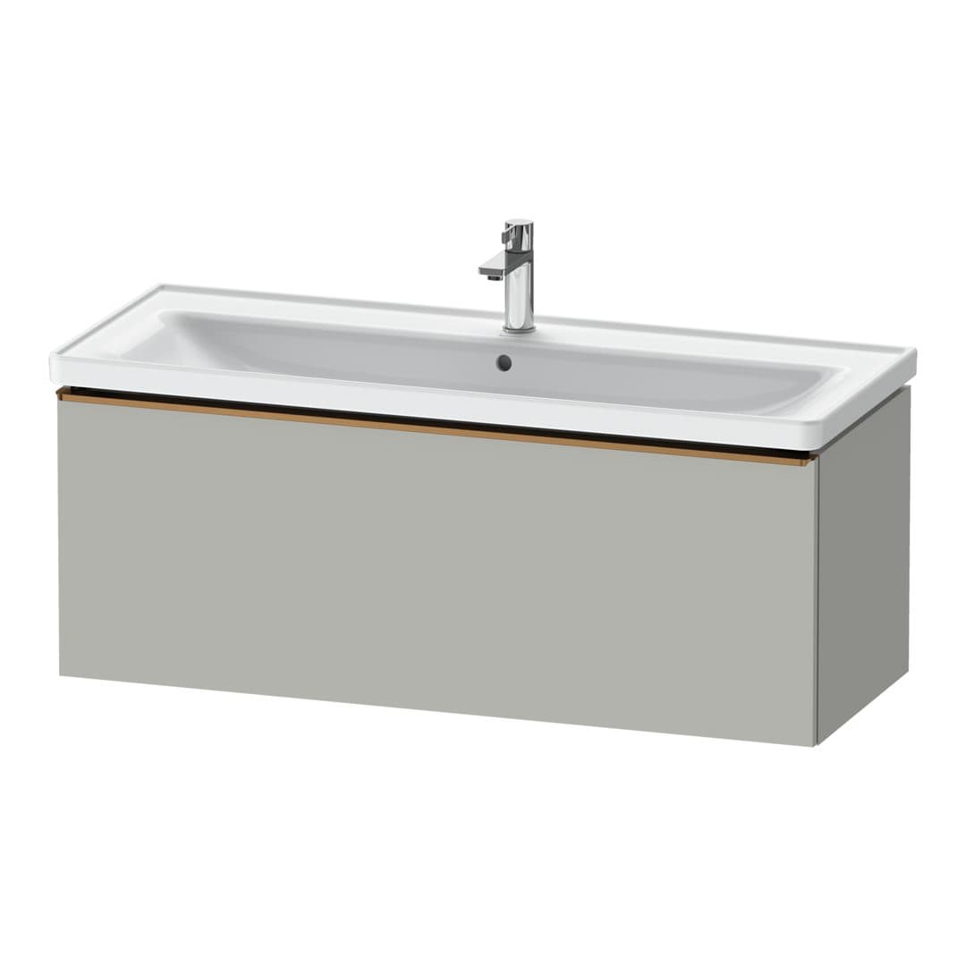 Duravit D-Neo – Έπιπλο Νιπτήρα – 1184 mm, 1 συρτάρι, νιπτήρας κέντρο, 1184 x 452 x 440 mm, Bronze Brushed – Concrete grey Matt, Decor (DE4291004070000)