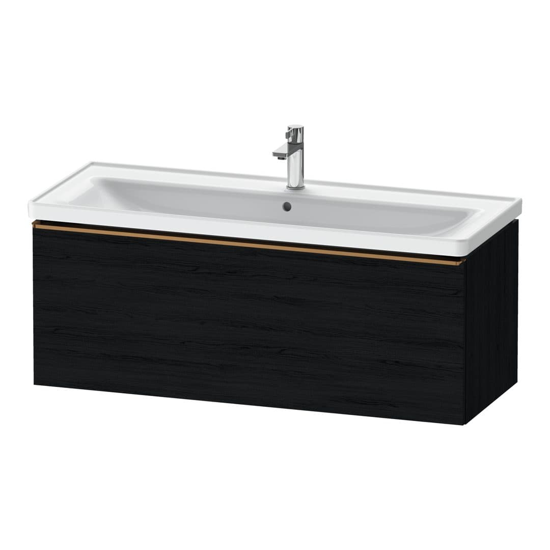 Duravit D-Neo – Έπιπλο Νιπτήρα – 1184 mm, 1 συρτάρι, νιπτήρας κέντρο, 1184 x 452 x 440 mm, Bronze Brushed – Black oak Matt, Decor (DE4291004160000)