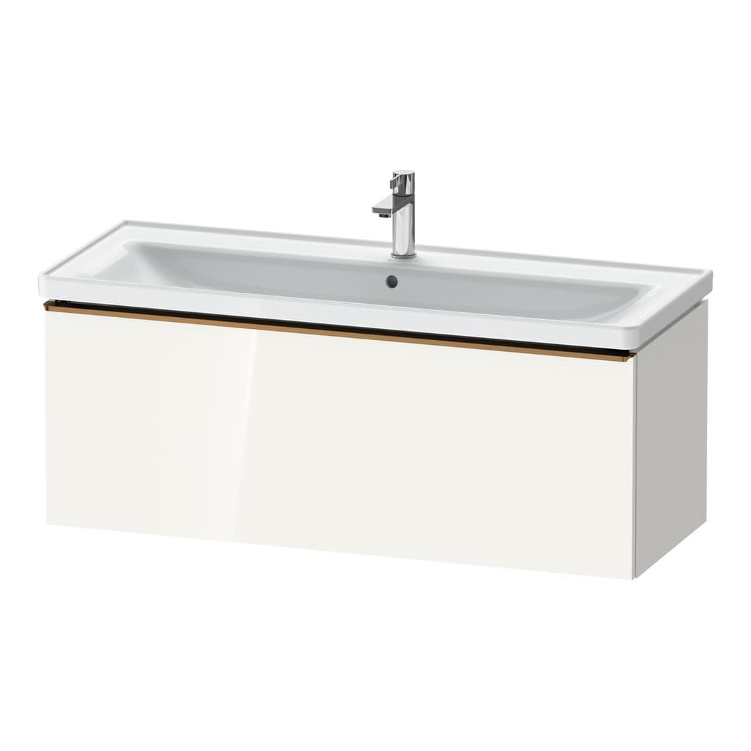 Duravit D-Neo – Έπιπλο Νιπτήρα – 1184 mm, 1 συρτάρι, νιπτήρας κέντρο, 1184 x 452 x 440 mm, Bronze Brushed – White High Gloss, Decor (DE4291004220000)