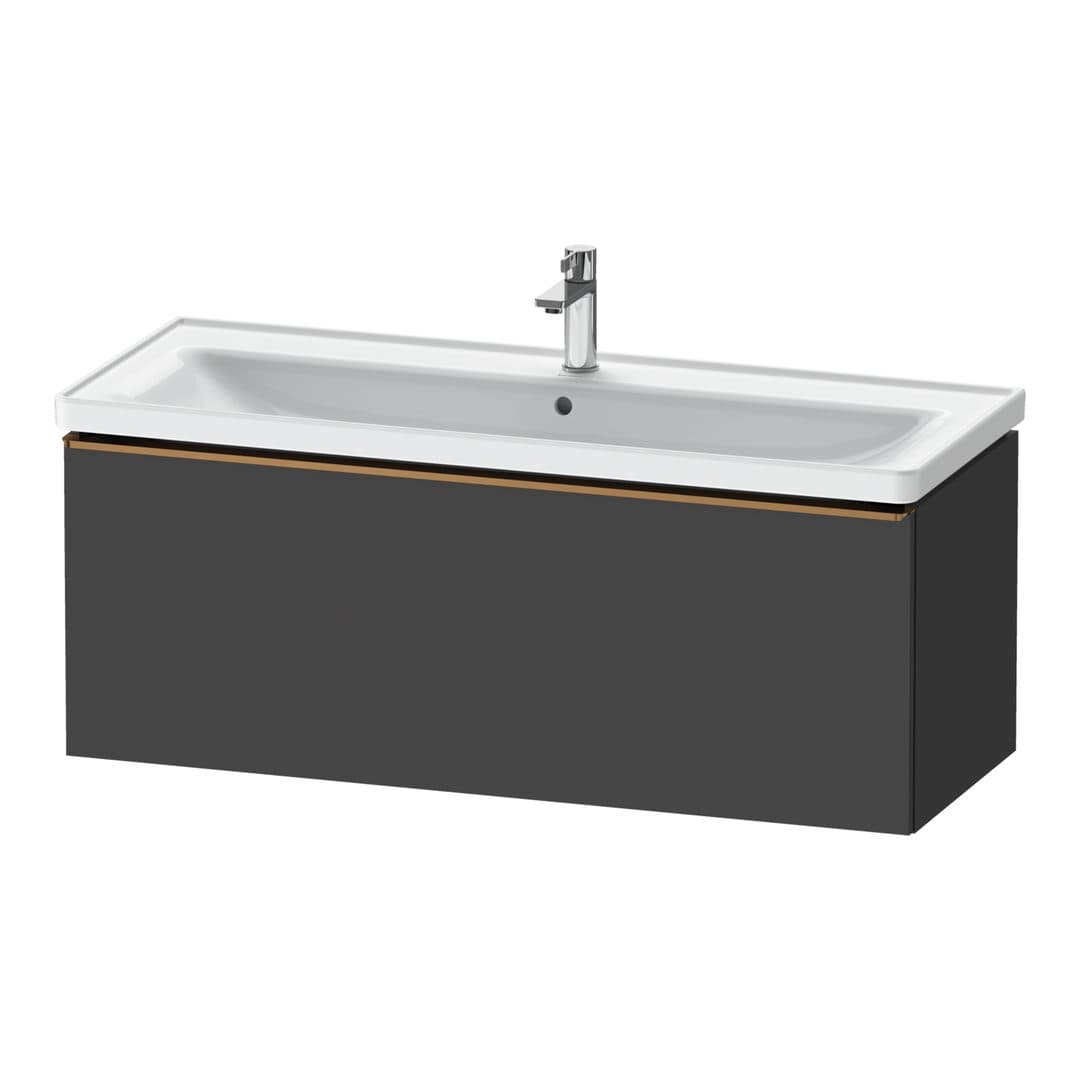 Duravit D-Neo – Έπιπλο Νιπτήρα – 1184 mm, 1 συρτάρι, νιπτήρας κέντρο, 1184 x 452 x 440 mm, Bronze Brushed – Graphite Matt, Decor (DE4291004490000)