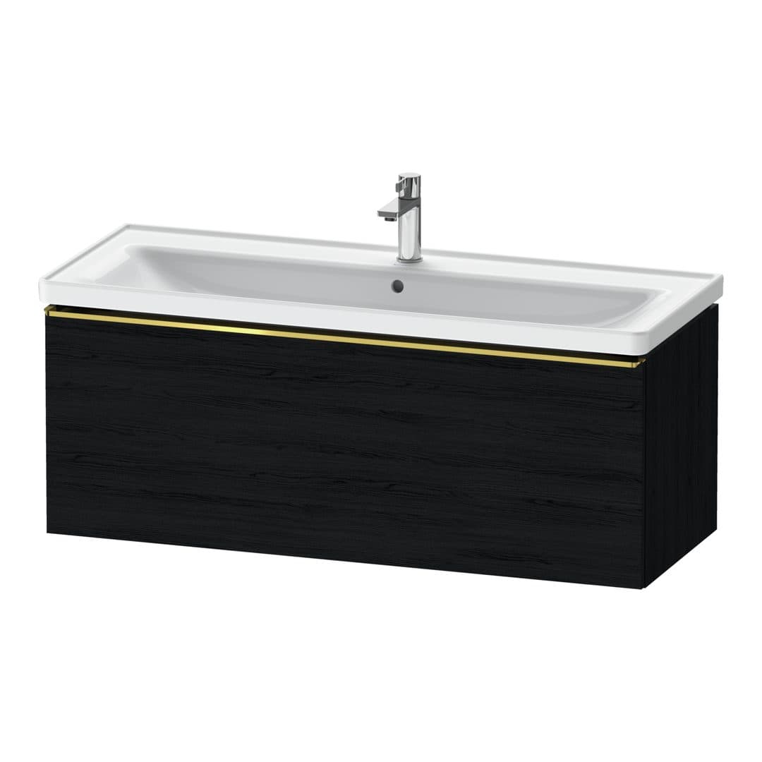 Duravit D-Neo – Έπιπλο Νιπτήρα – 1184 mm, 1 συρτάρι, νιπτήρας κέντρο, 1184 x 452 x 440 mm, Gold Polished – Black oak Matt, Decor (DE4291034160000)