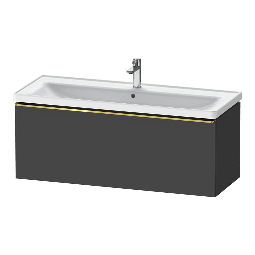 Duravit D-Neo – Έπιπλο Νιπτήρα – 1184 mm, 1 συρτάρι, νιπτήρας κέντρο, 1184 x 452 x 440 mm, Gold Polished – Graphite Matt, Decor (DE4291034490000)
