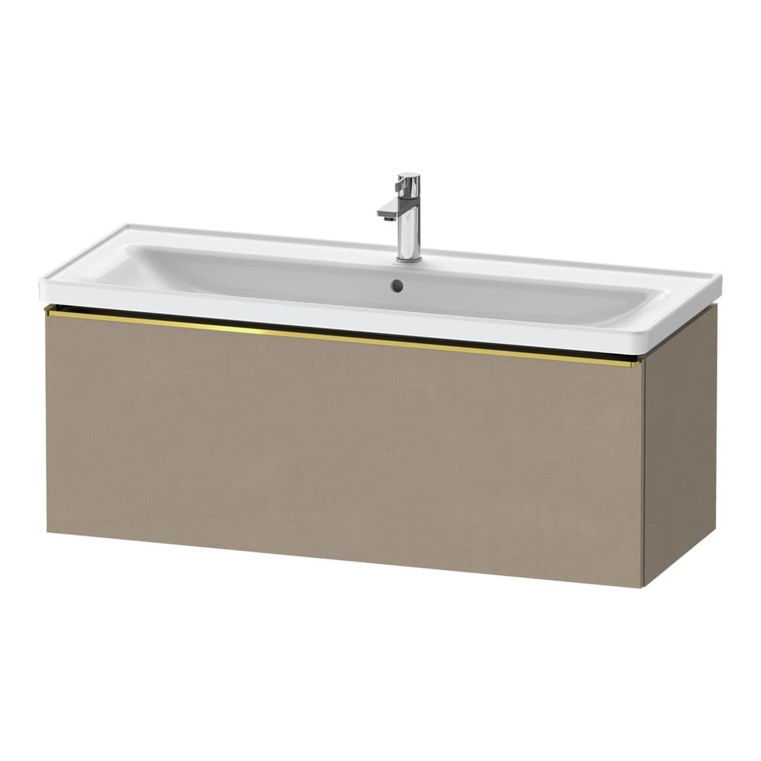 Duravit D-Neo – Έπιπλο Νιπτήρα – 1184 mm, 1 συρτάρι, νιπτήρας κέντρο, 1184 x 452 x 440 mm, Gold Polished – Linen Matt, Decor (DE4291034750000)