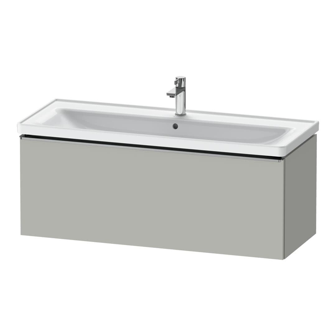 Duravit D-Neo – Έπιπλο Νιπτήρα – 1184 mm, 1 συρτάρι, νιπτήρας κέντρο, 1184 x 452 x 440 mm, Stainless steel Brushed – Concrete grey Matt, Decor (DE4291070070000)