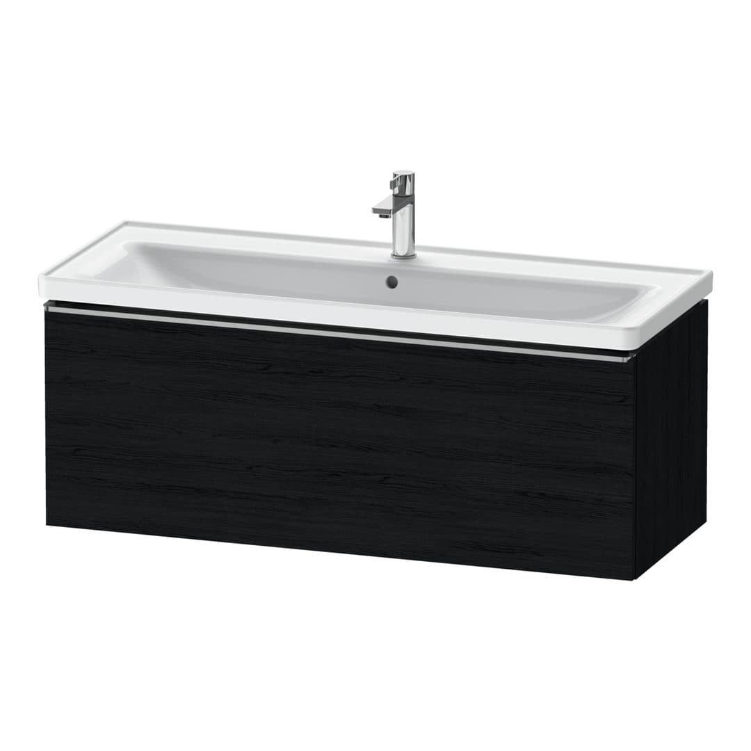 Duravit D-Neo – Έπιπλο Νιπτήρα – 1184 mm, 1 συρτάρι, νιπτήρας κέντρο, 1184 x 452 x 440 mm, Stainless steel Brushed – Black oak Matt, Decor (DE4291070160000)