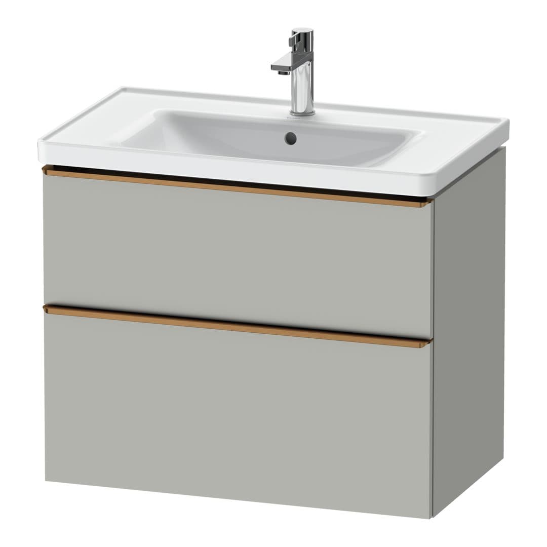 Duravit D-Neo – Έπιπλο Νιπτήρα – 784 mm, 2 συρτάρια, νιπτήρας κέντρο, 784 x 452 x 625 mm, Bronze Brushed – Concrete grey Matt, Decor (DE4355004070000)