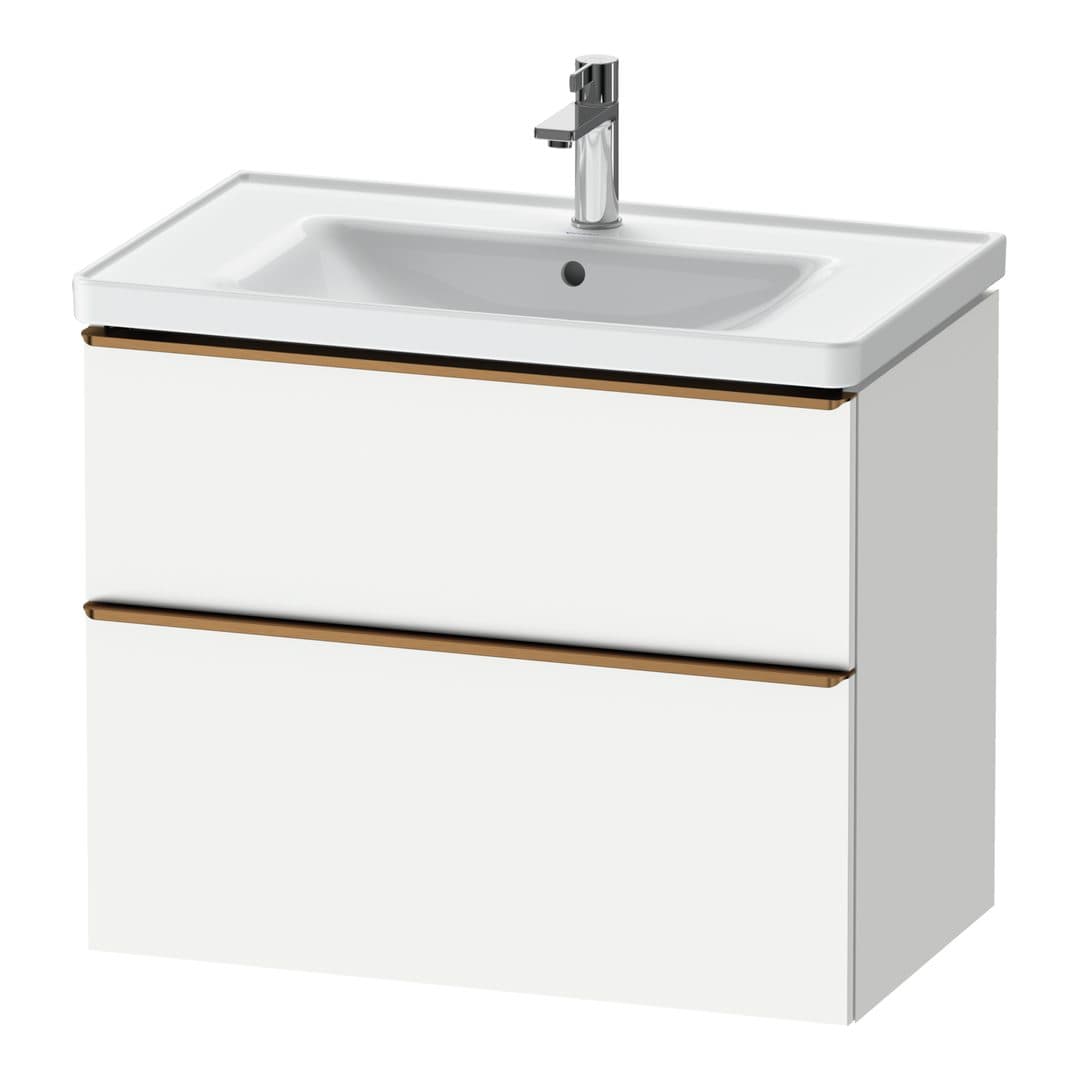 Duravit D-Neo – Έπιπλο Νιπτήρα – 784 mm, 2 συρτάρια, νιπτήρας κέντρο, 784 x 452 x 625 mm, Bronze Brushed – White Matt, Decor (DE4355004180000)