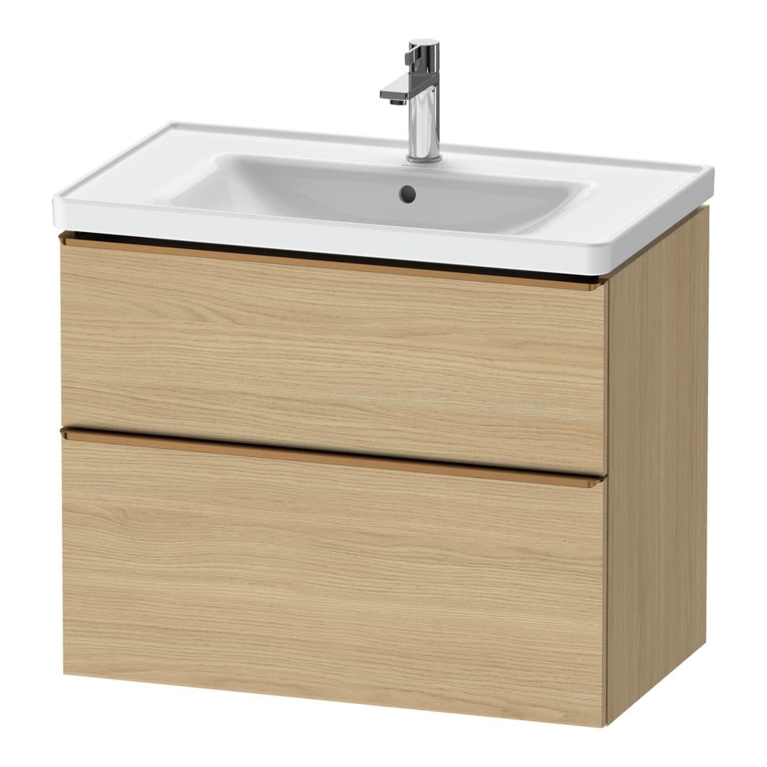 Duravit D-Neo – Έπιπλο Νιπτήρα – 784 mm, 2 συρτάρια, νιπτήρας κέντρο, 784 x 452 x 625 mm, Bronze Brushed – Natural oak, Decor (DE4355004300000)