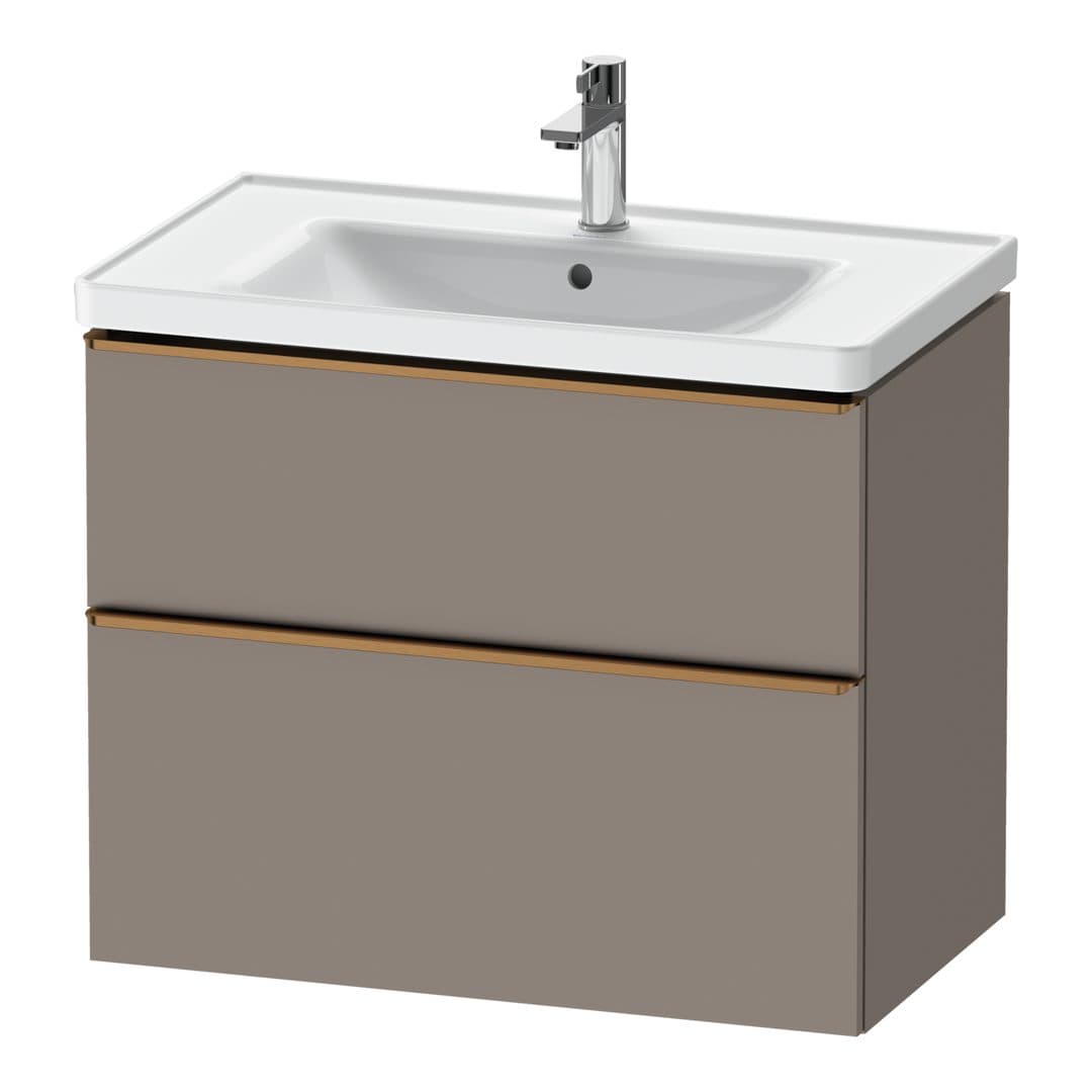 Duravit D-Neo – Έπιπλο Νιπτήρα – 784 mm, 2 συρτάρια, νιπτήρας κέντρο, 784 x 452 x 625 mm, Bronze Brushed – Basalte Matt, Decor (DE4355004430000)