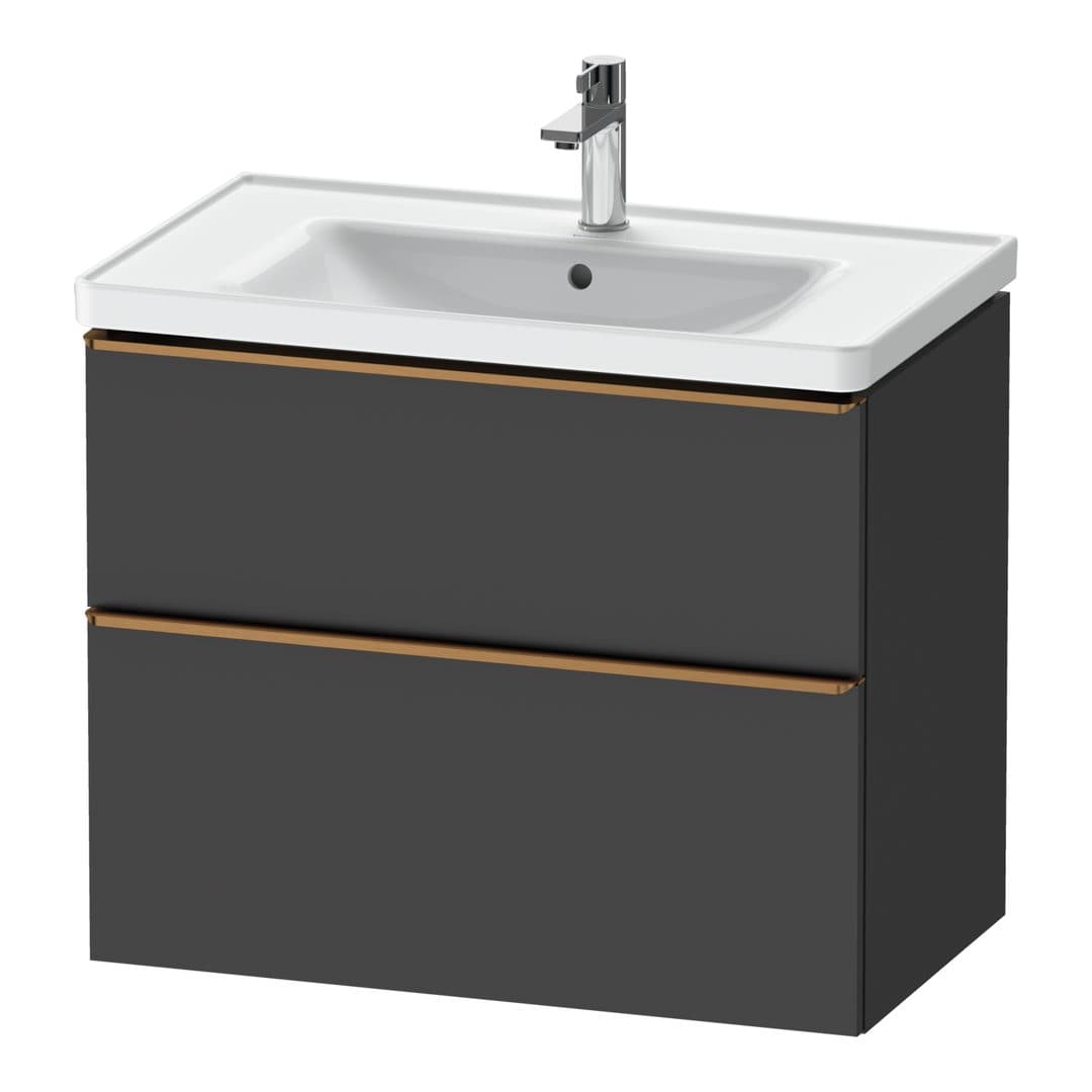 Duravit D-Neo – Έπιπλο Νιπτήρα – 784 mm, 2 συρτάρια, νιπτήρας κέντρο, 784 x 452 x 625 mm, Bronze Brushed – Graphite Matt, Decor (DE4355004490000)