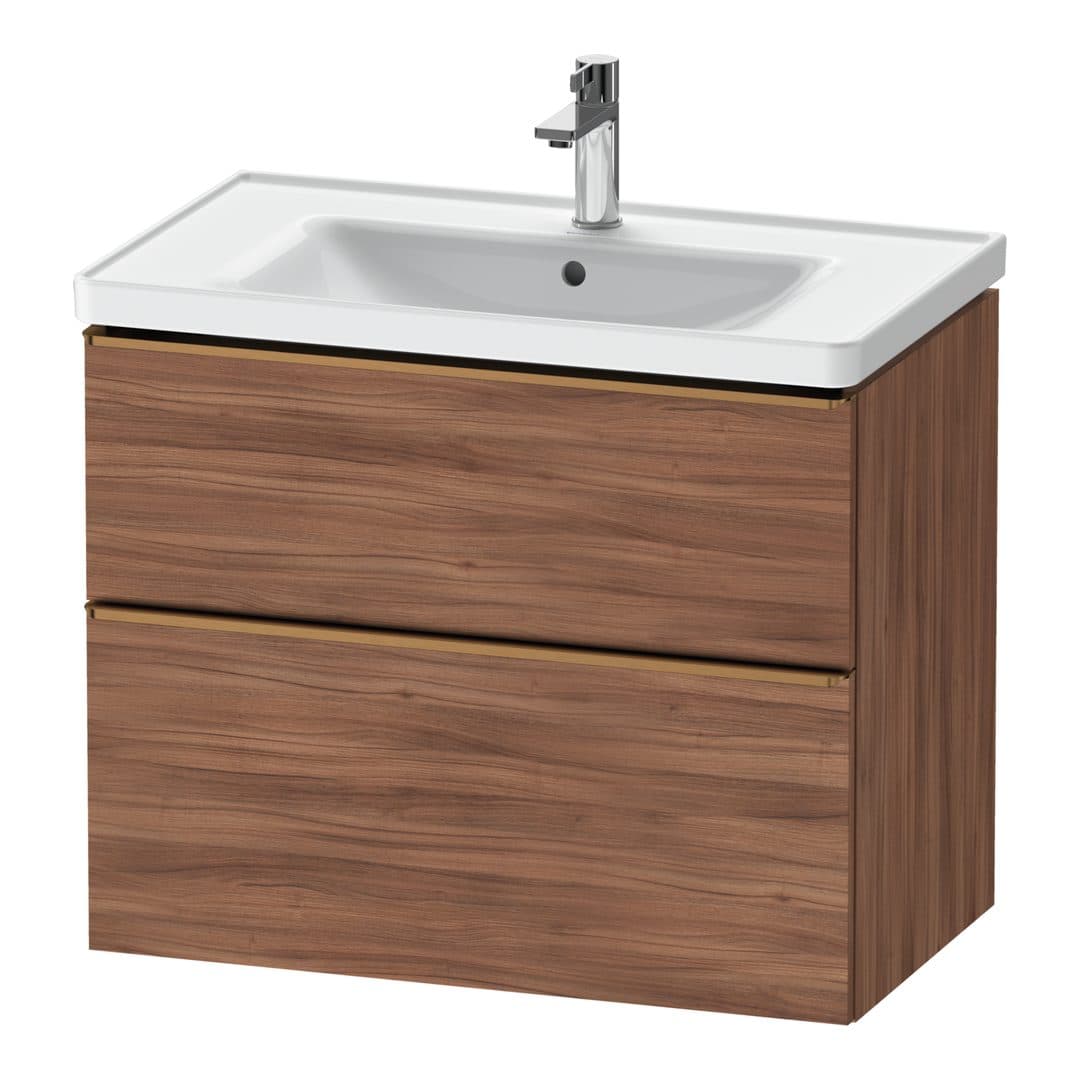 Duravit D-Neo – Έπιπλο Νιπτήρα – 784 mm, 2 συρτάρια, νιπτήρας κέντρο, 784 x 452 x 625 mm, Bronze Brushed – Walnut Matt, Decor (DE4355004790000)
