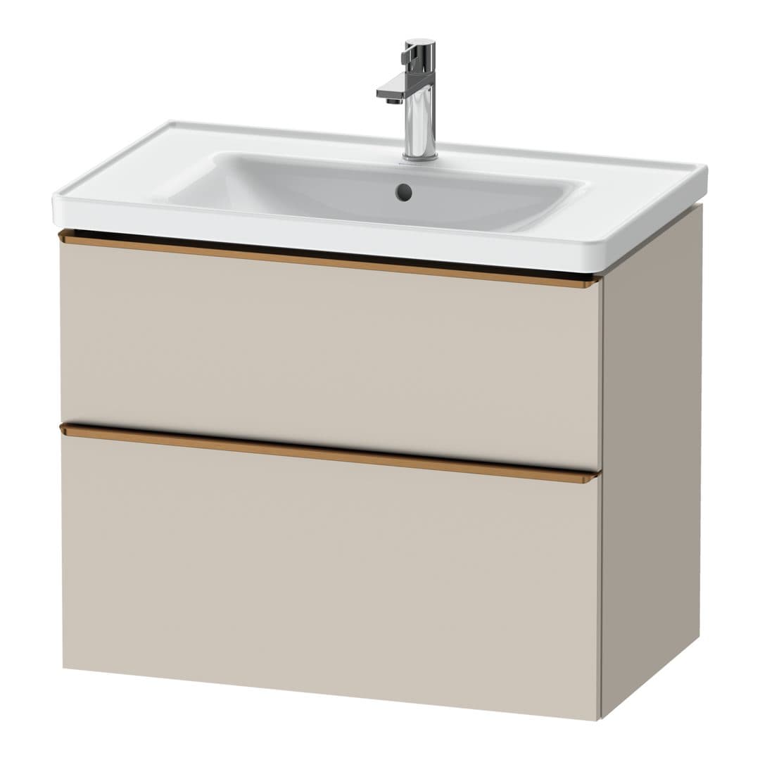 Duravit D-Neo – Έπιπλο Νιπτήρα – 784 mm, 2 συρτάρια, νιπτήρας κέντρο, 784 x 452 x 625 mm, Bronze Brushed – Taupe Matt, Decor (DE4355004910000)