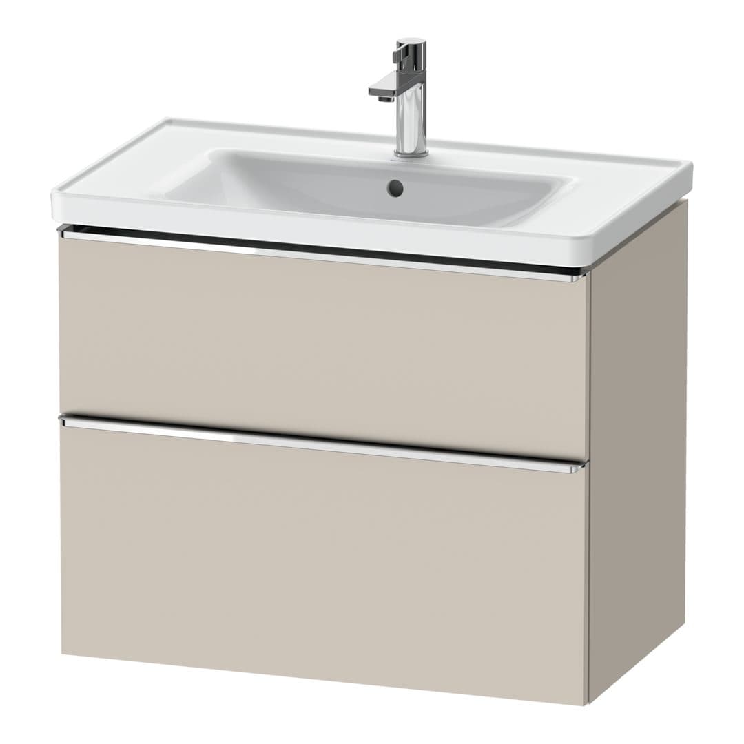 Duravit D-Neo – Έπιπλο Νιπτήρα – 784 mm, 2 συρτάρια, νιπτήρας κέντρο, 784 x 452 x 625 mm, Chrome High Gloss – Taupe Matt, Decor (DE4355010910000)