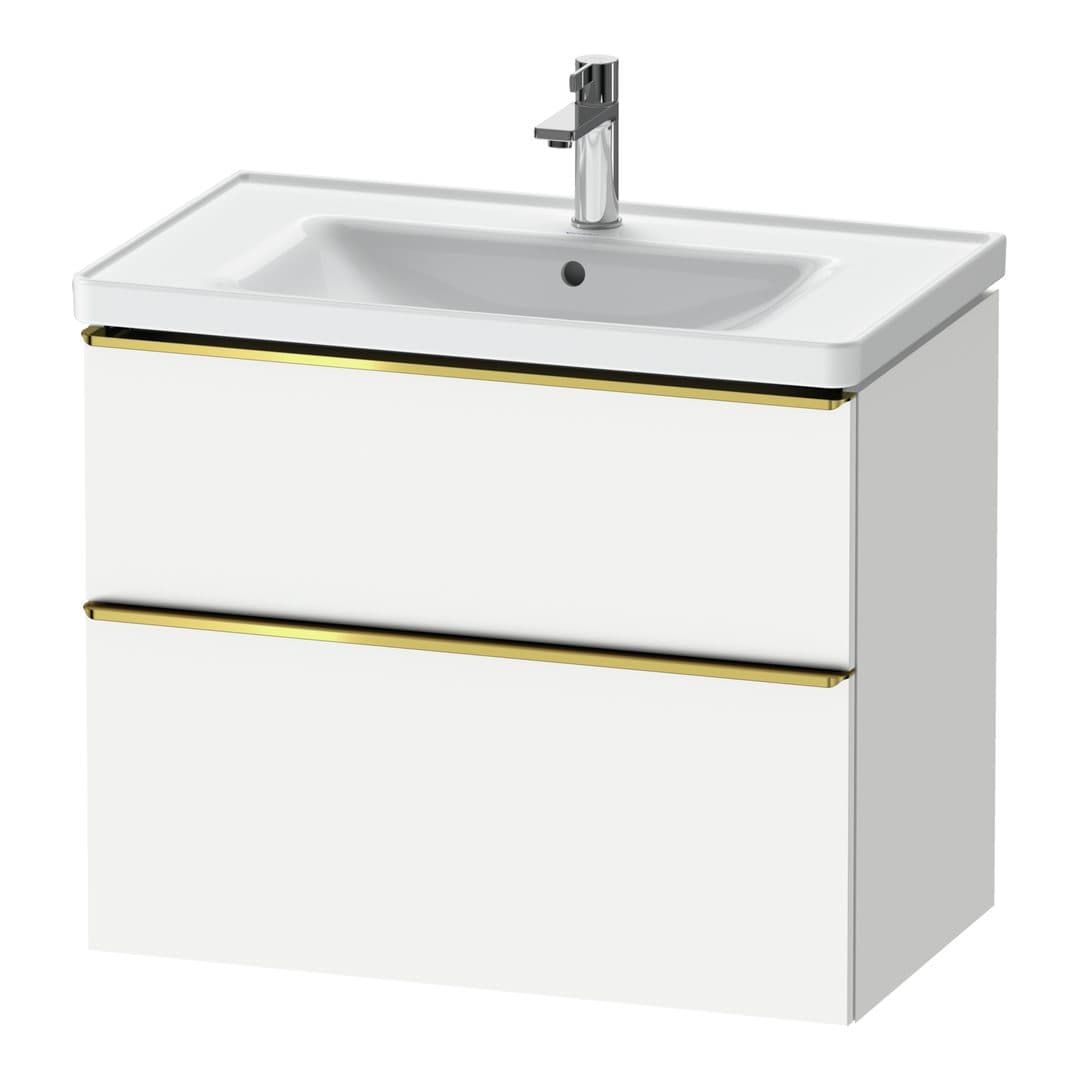 Duravit D-Neo – Έπιπλο Νιπτήρα – 784 mm, 2 συρτάρια, νιπτήρας κέντρο, 784 x 452 x 625 mm, Gold Polished – White Matt, Decor (DE4355034180000)