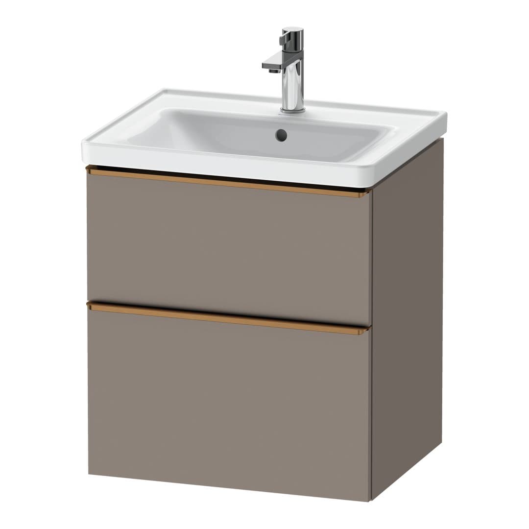 Duravit D-Neo – Έπιπλο Νιπτήρα – 584 mm, 2 συρτάρια, νιπτήρας κέντρο, 584 x 452 x 625 mm, Bronze Brushed – Basalte Matt, Decor (DE4359004430000)