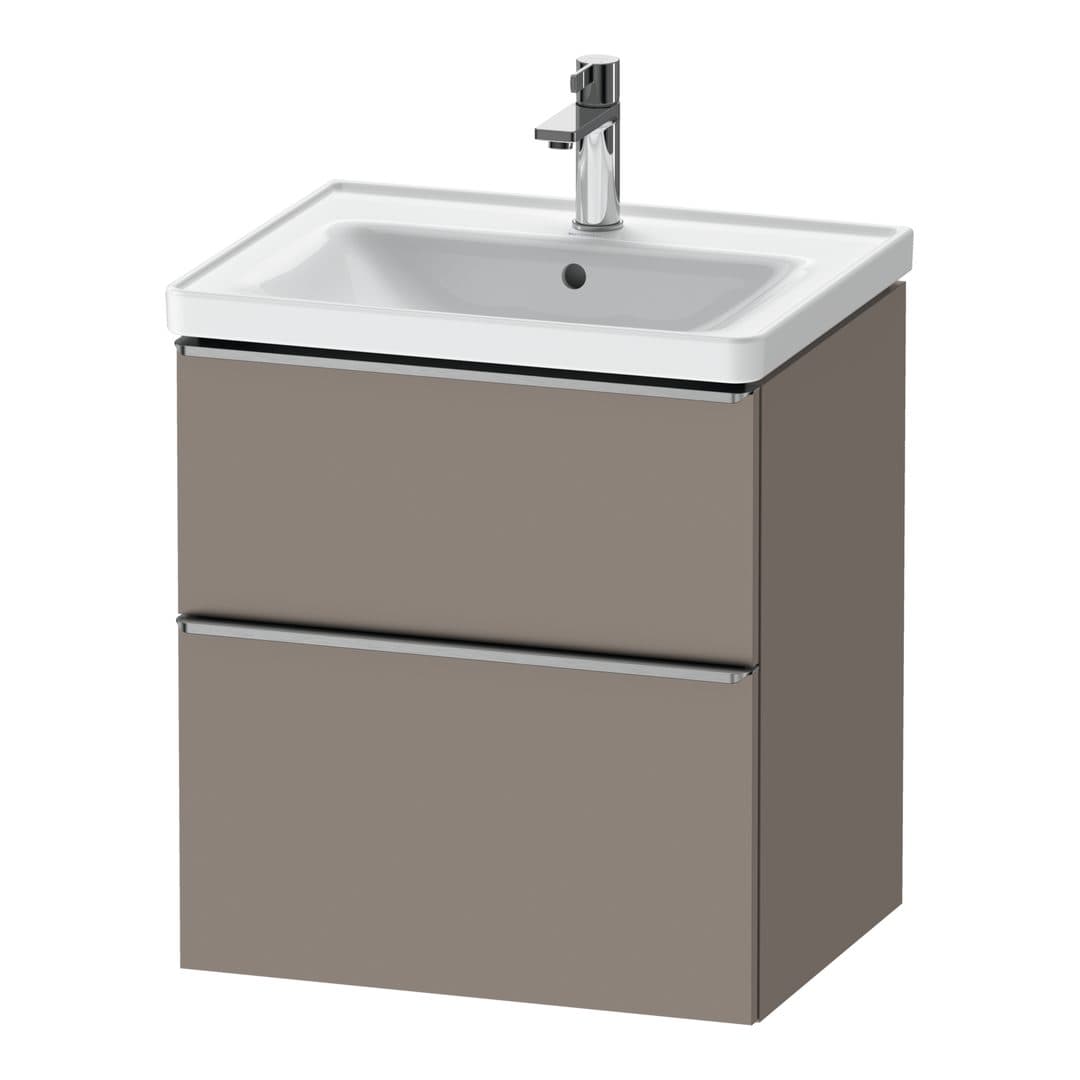 Duravit D-Neo – Έπιπλο Νιπτήρα – 584 mm, 2 συρτάρια, νιπτήρας κέντρο, 584 x 452 x 625 mm, Stainless steel Brushed – Basalte Matt, Decor (DE4359070430000)
