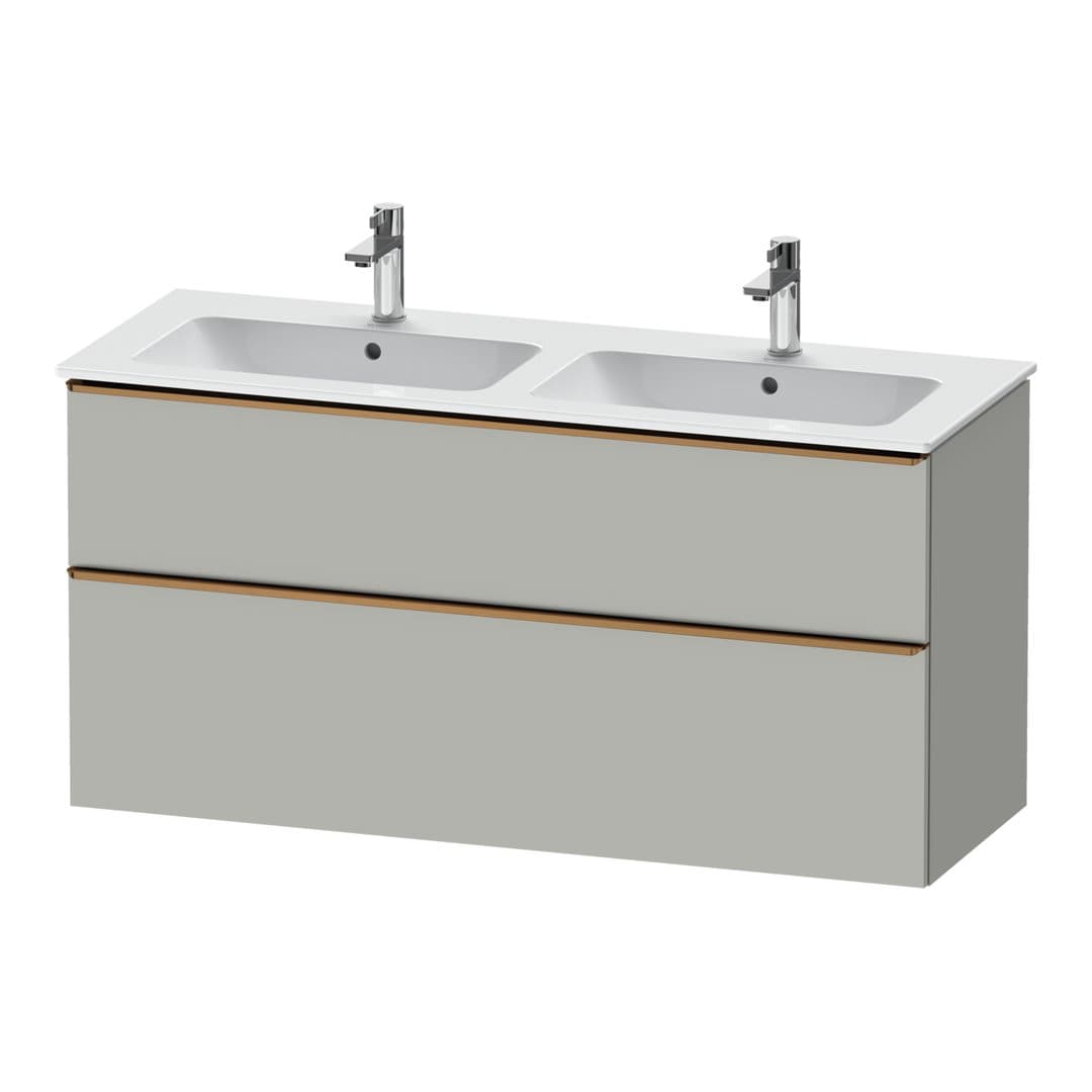 Duravit D-Neo – Έπιπλο Νιπτήρα – 1280 mm, 2 συρτάρια, Bronze Brushed – Concrete grey Matt, Decor (DE4365004070000)