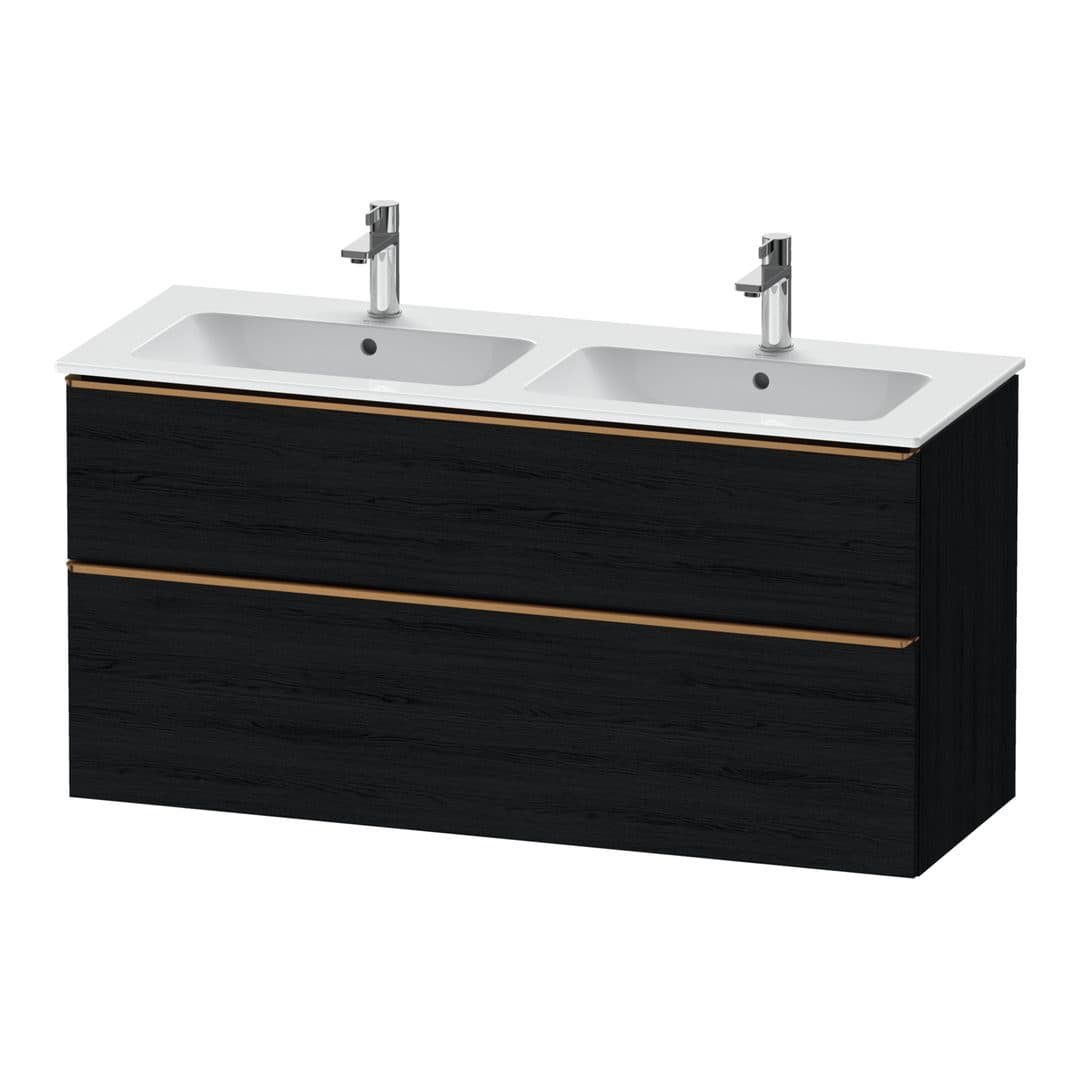 Duravit D-Neo – Έπιπλο Νιπτήρα – 1280 mm, 2 συρτάρια, Bronze Brushed – Black oak Matt, Decor (DE4365004160000)
